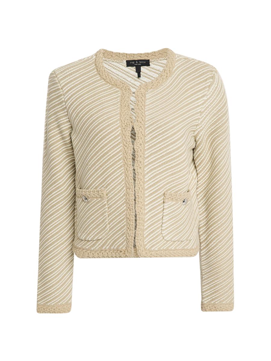 Rag & Bone Women's Claire Crochet-trim Cardigan In Sand