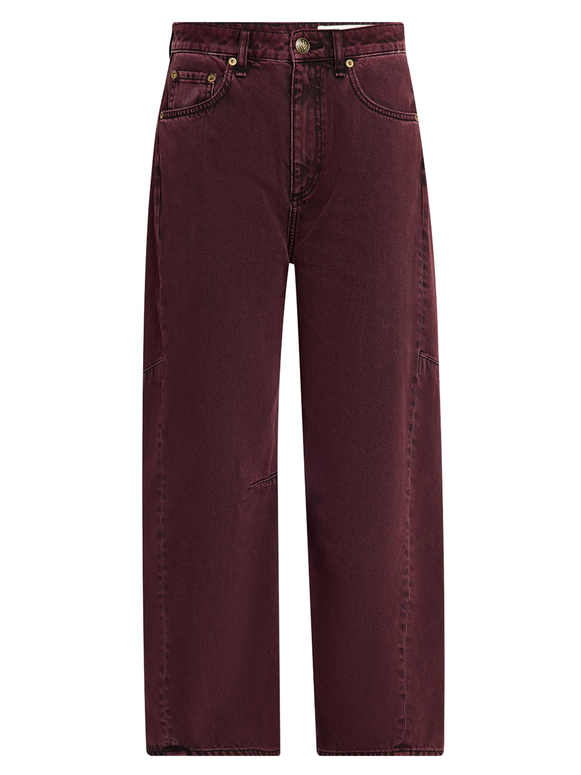 rag & bone Women's Charlie High-Rise Barrel-Leg Jeans - Brown