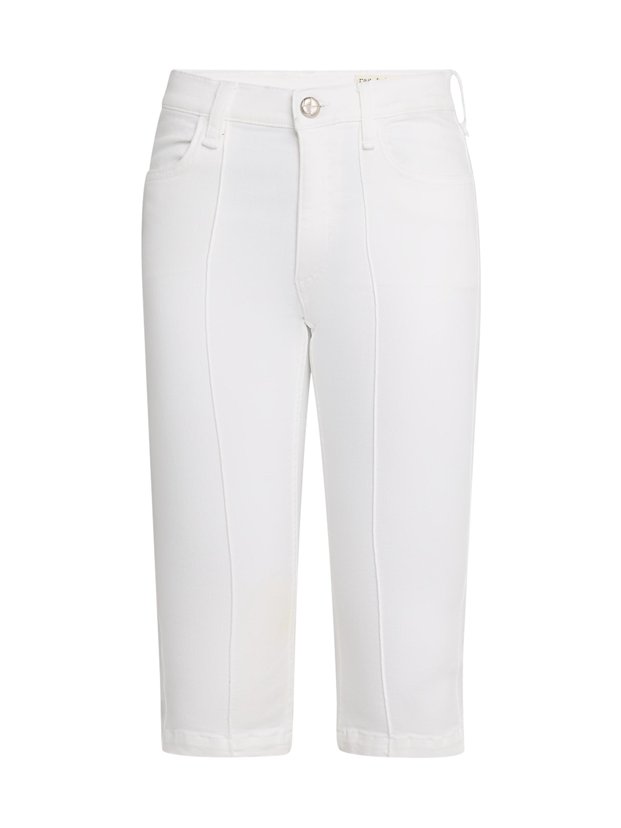 rag & bone Women's Flexi Kit Stretch Mid-Rise Capri Jeans - White