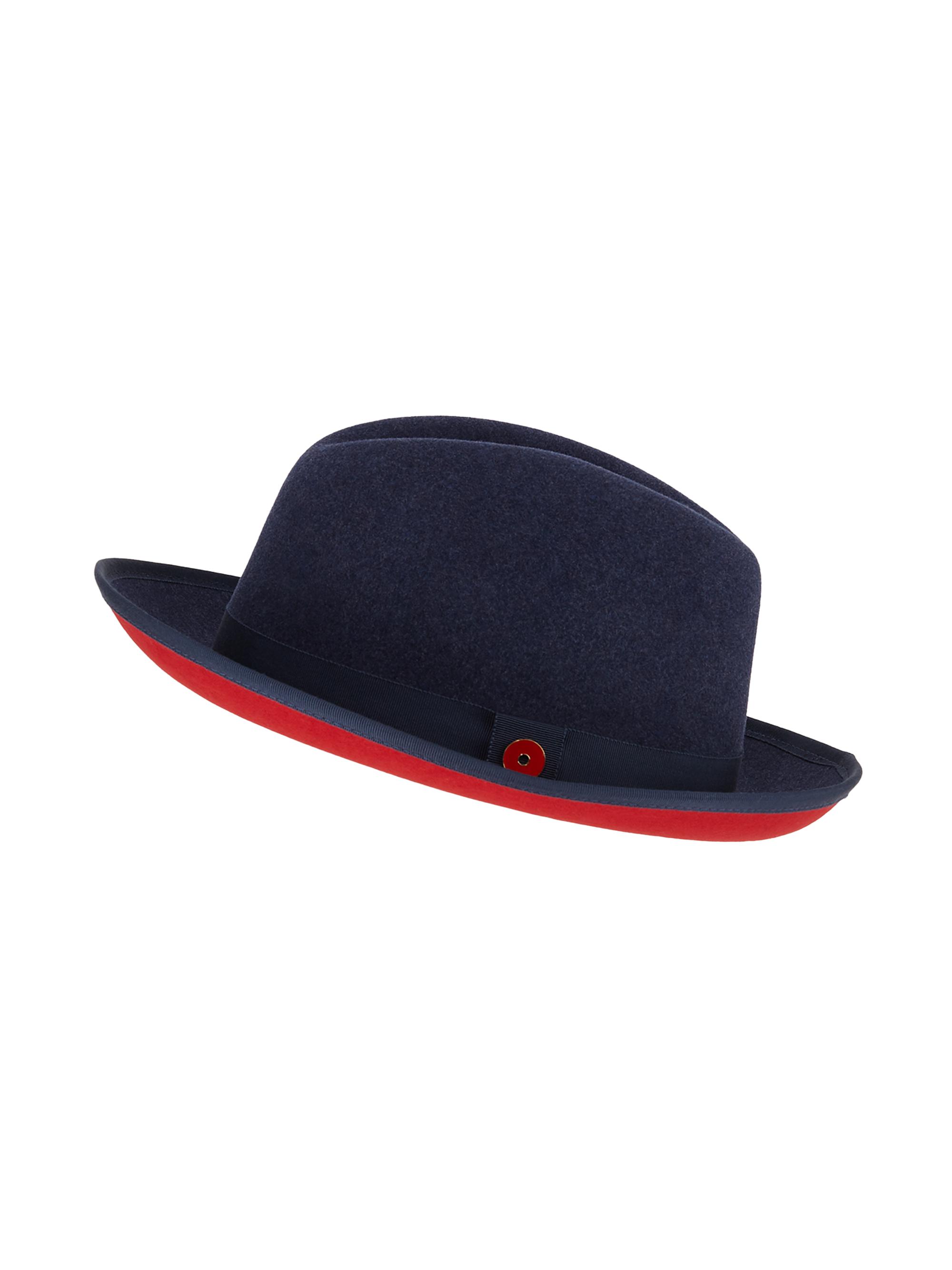 Keith & James Men's King Wool Fedora - Blue