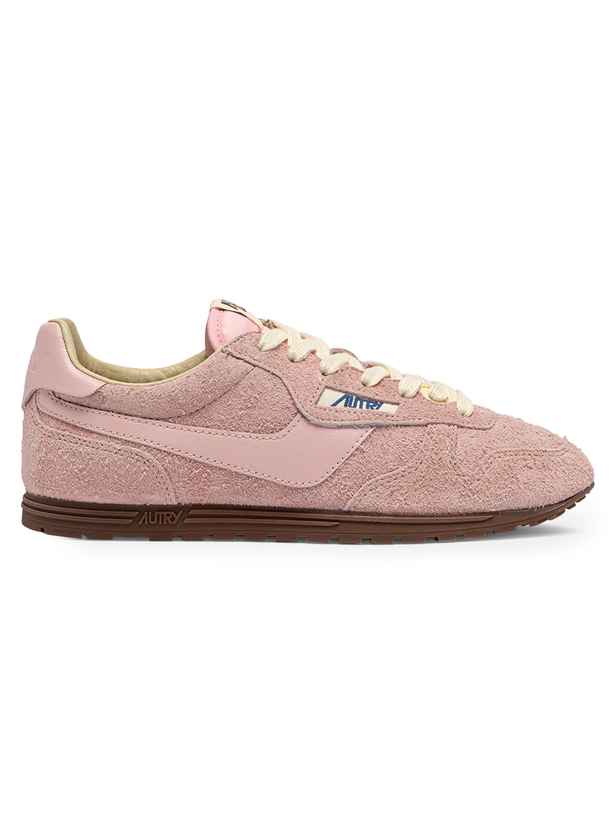 Autry Women's Windspin Retro Two-Tone Suede Low-Top Runner Sneakers - Light Pink