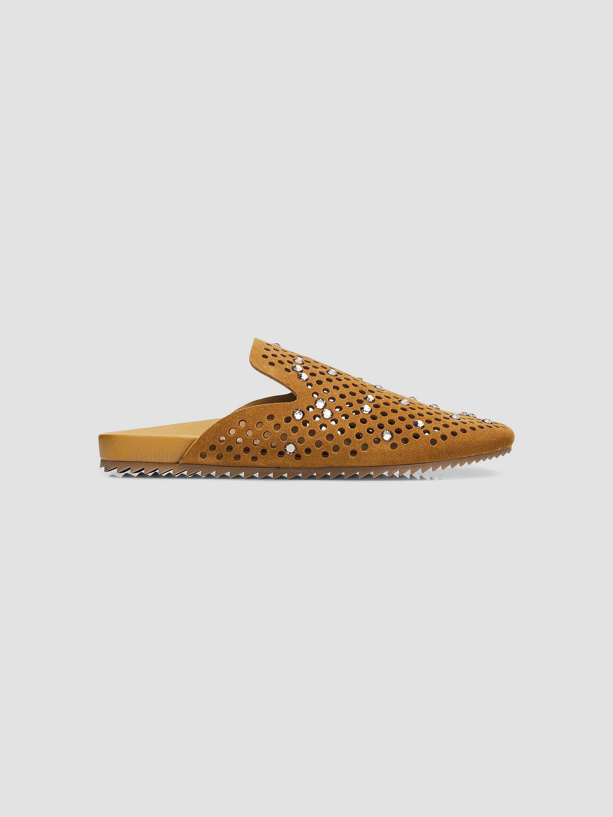 Pedro Garcia Women's Braidy Crystal & Mesh Suede Mules - Alpaca Castoro