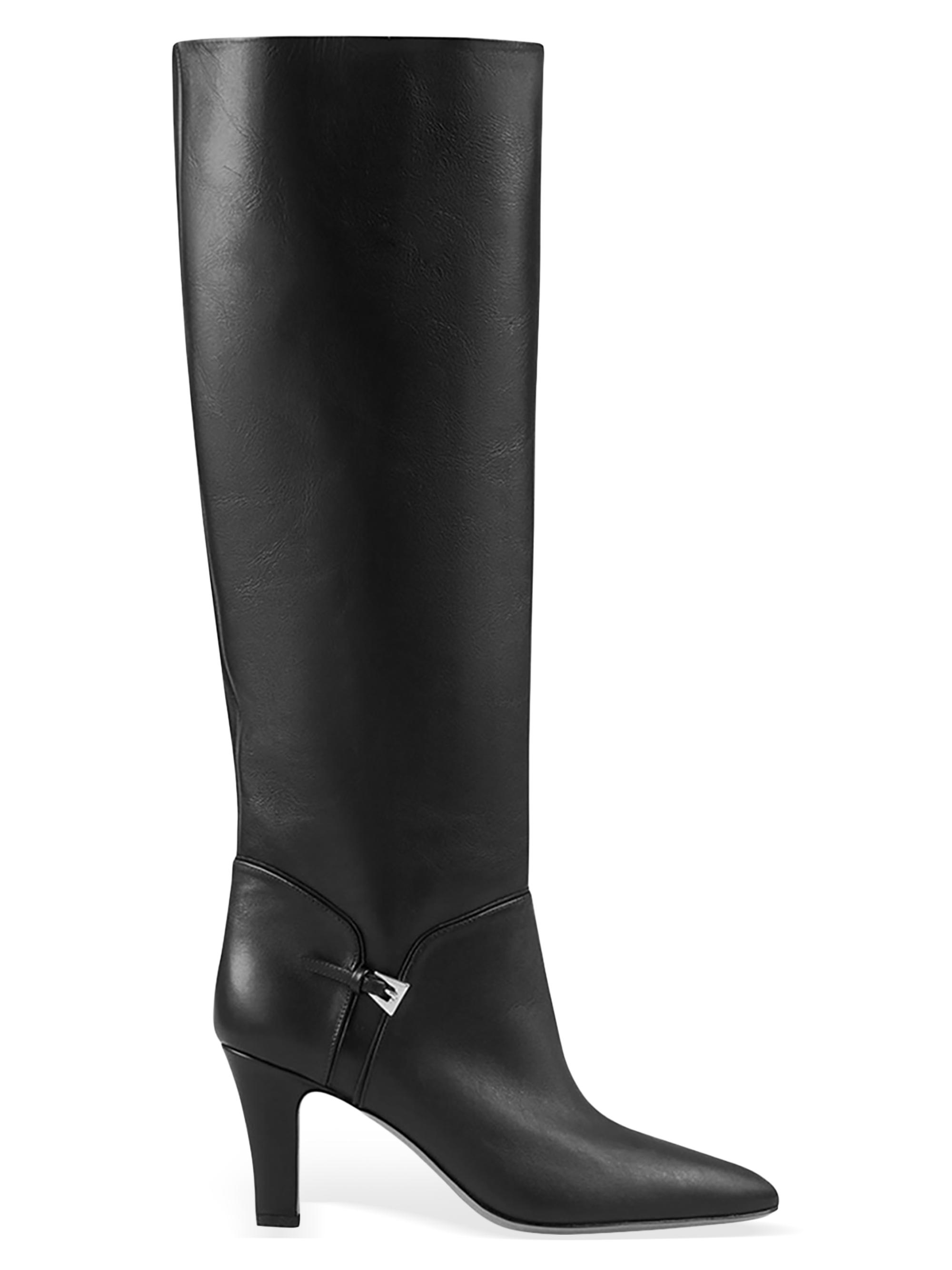 Paris Texas Women's Elsa 75MM Leather Knee-High Boots - Black