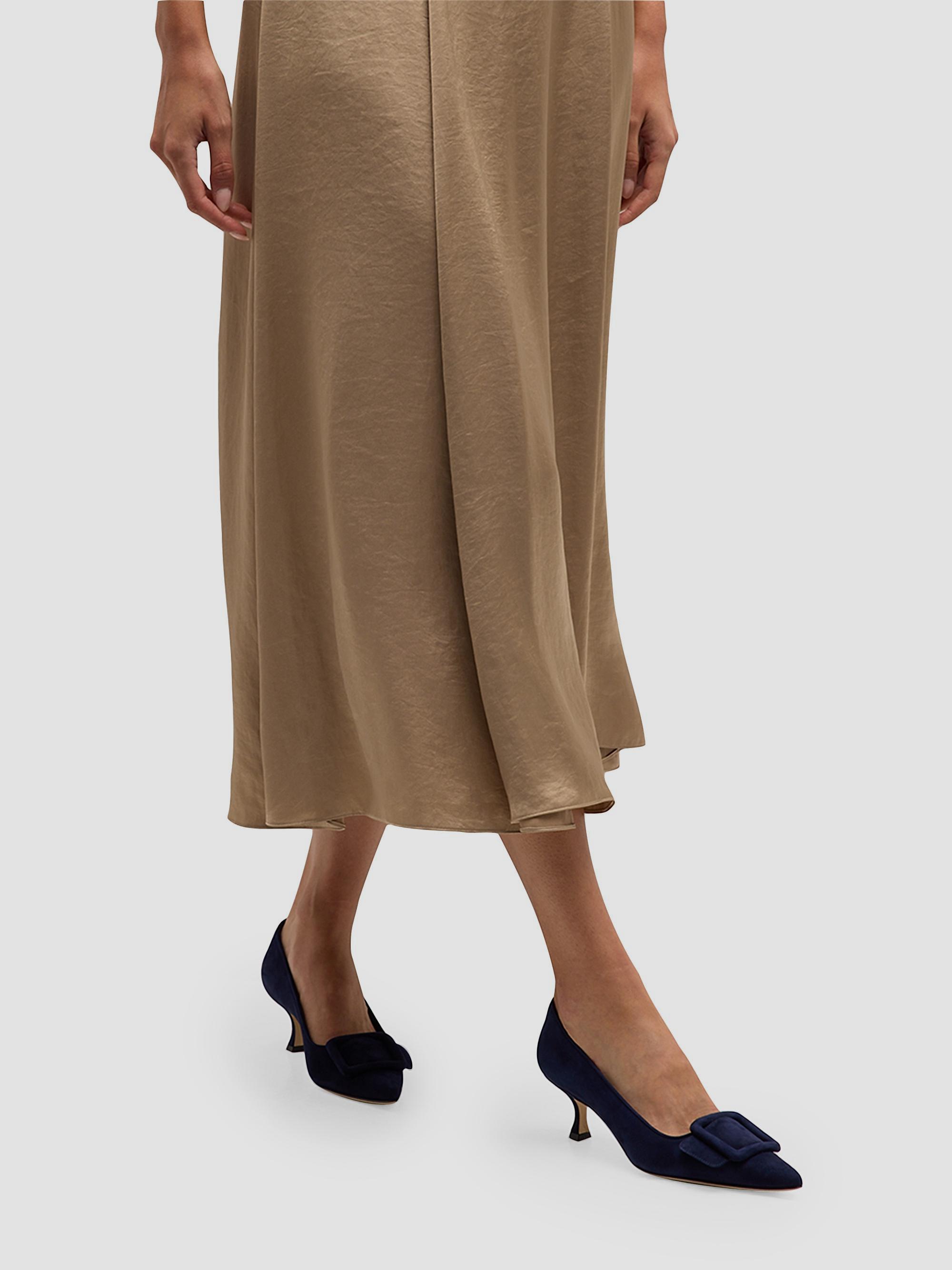 Manolo Blahnik Maysale 50MM Suede Buckle Pumps | Saks Fifth Avenue