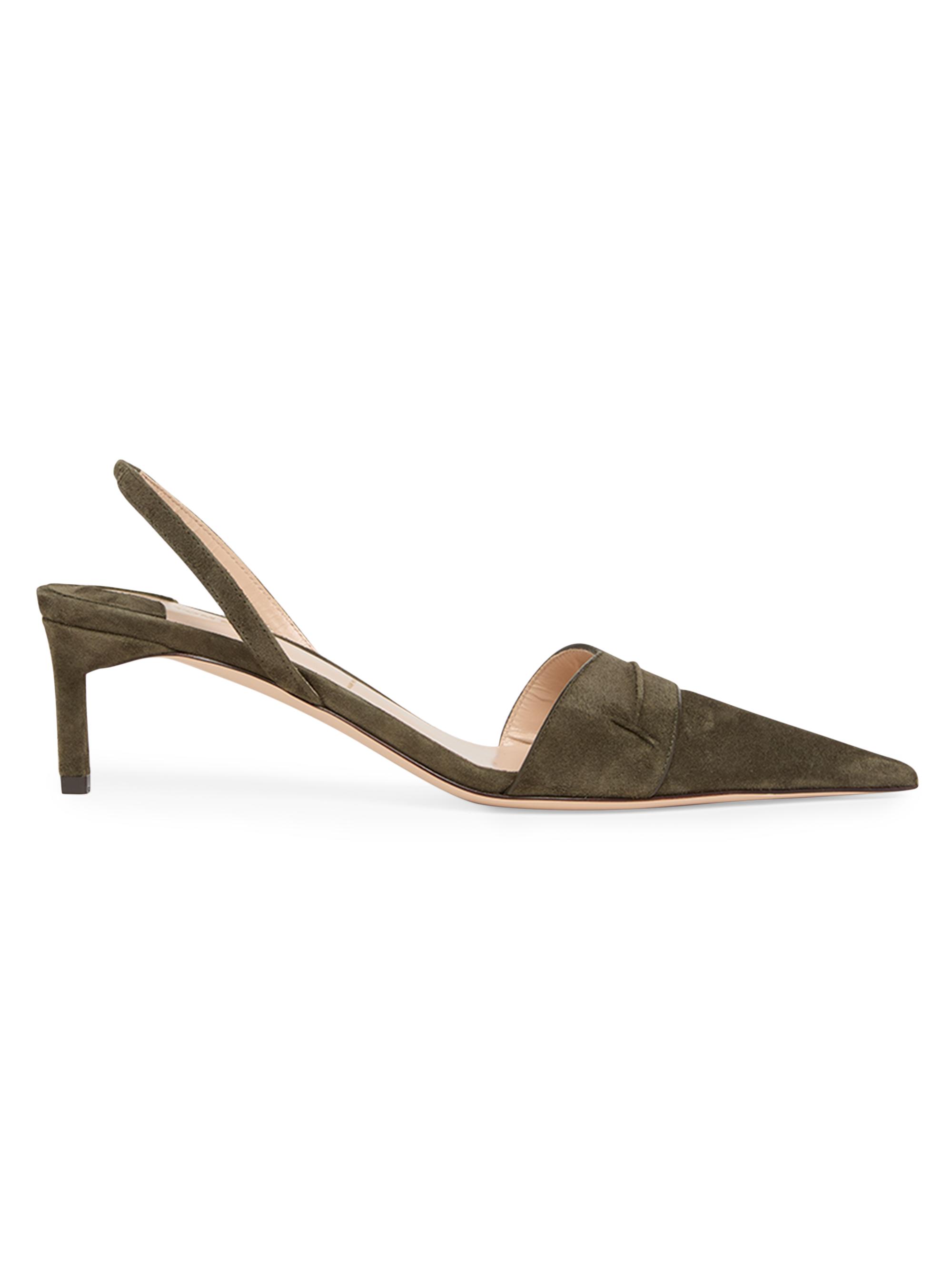 TOM FORD Women's Eva 55MM Suede Slingback Pumps - Green