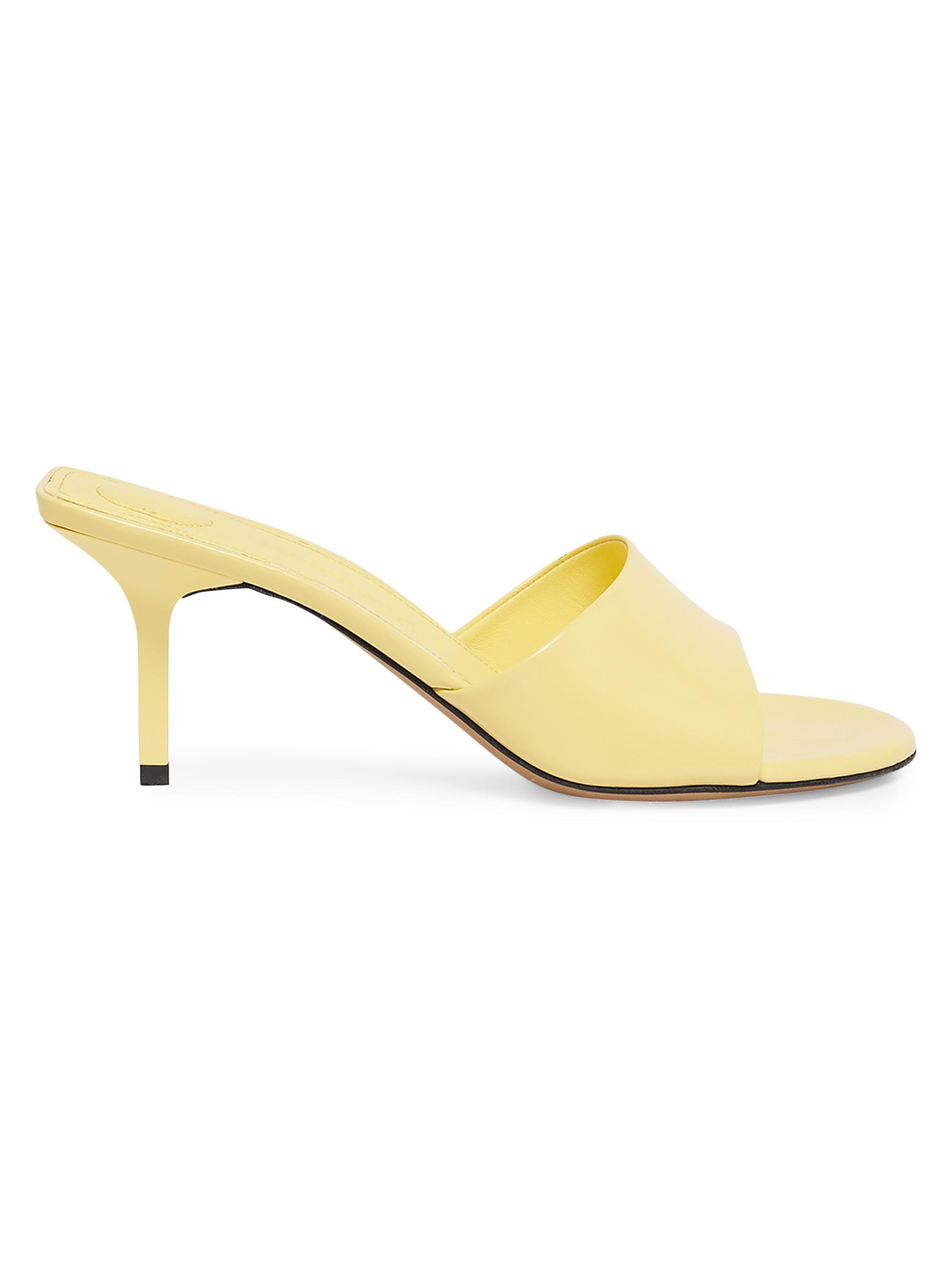 Jacquemus Women's Les Cubisto 0MM Leather Mules - Light Yellow