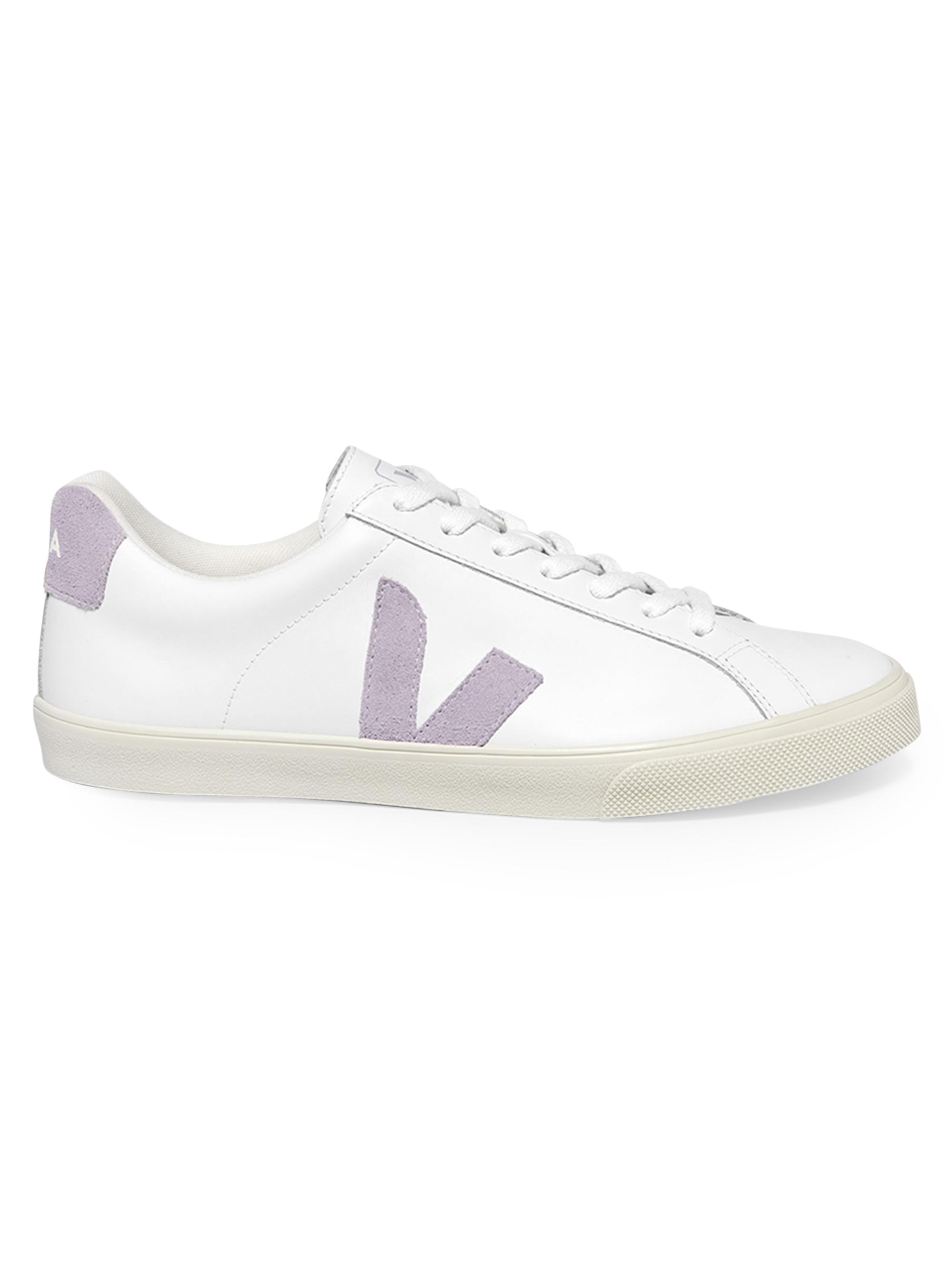 Veja Women's Esplar Leather Low-Top Sneakers - White Purple