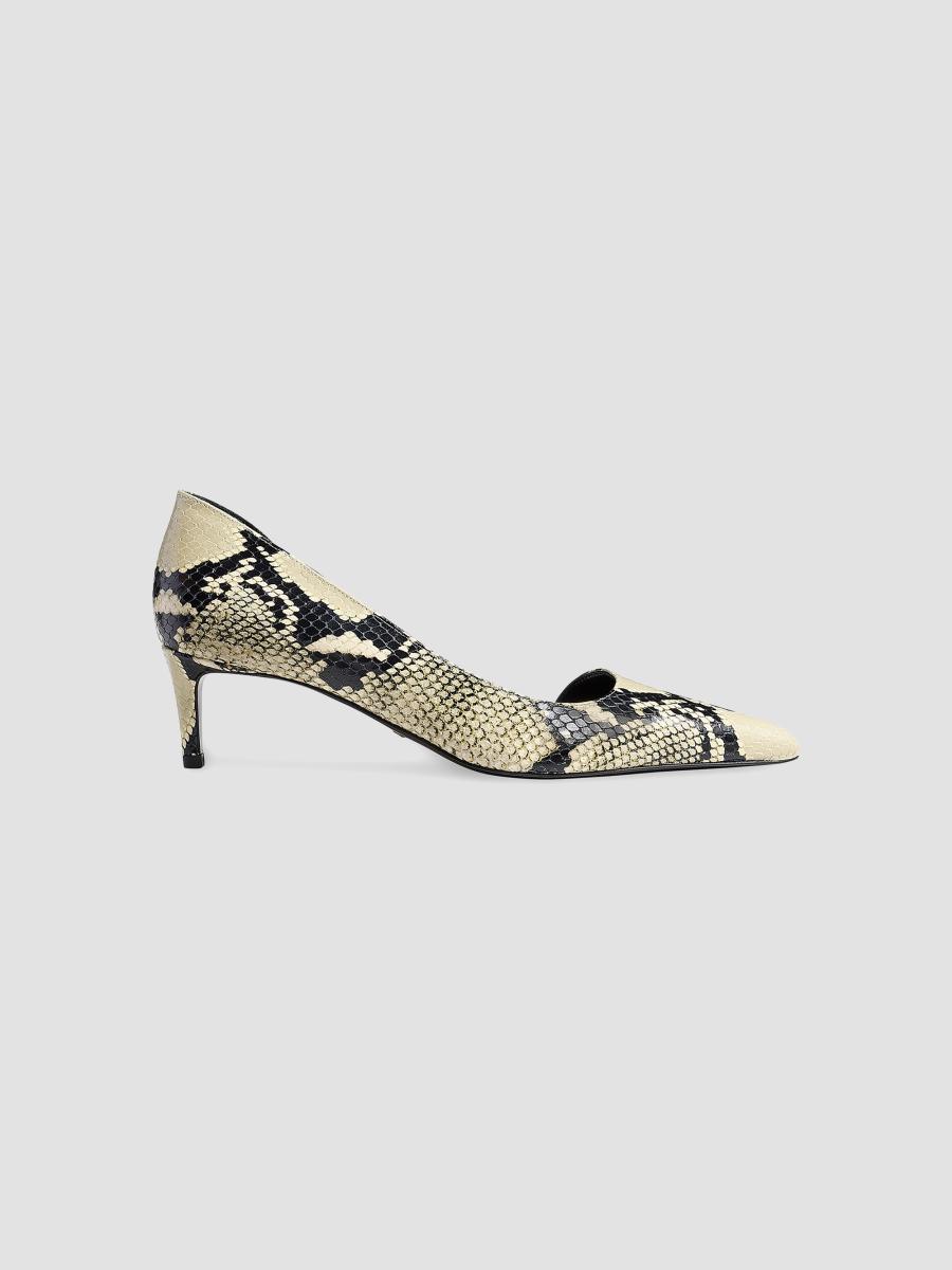 Khaite Jett 45MM Snakeskin Leather d'Orsay Pumps | Saks Fifth Avenue