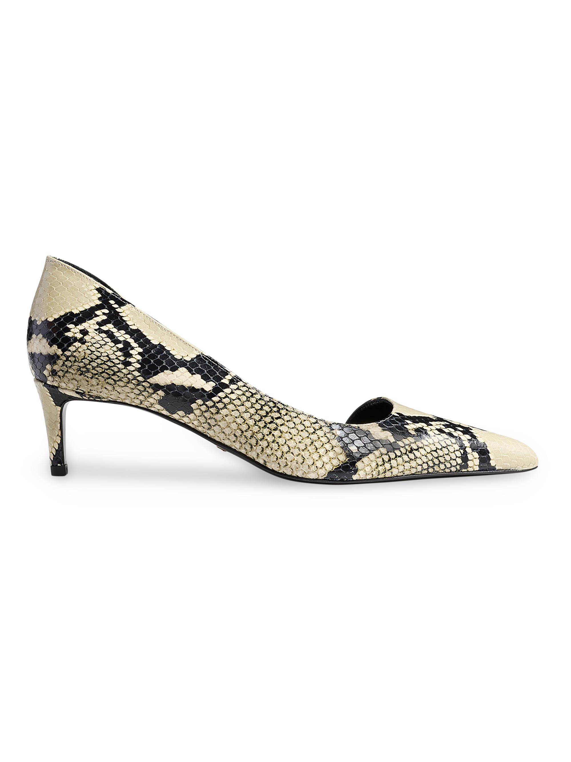 Khaite Women's Jett 45MM Snakeskin Leather d'Orsay Pumps - Natural