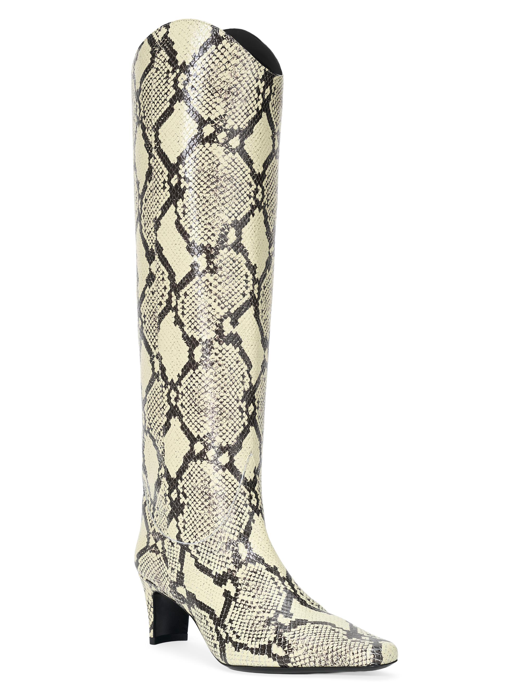 Staud Western Wally Snakeskin Leather Boots | Saks Fifth Avenue