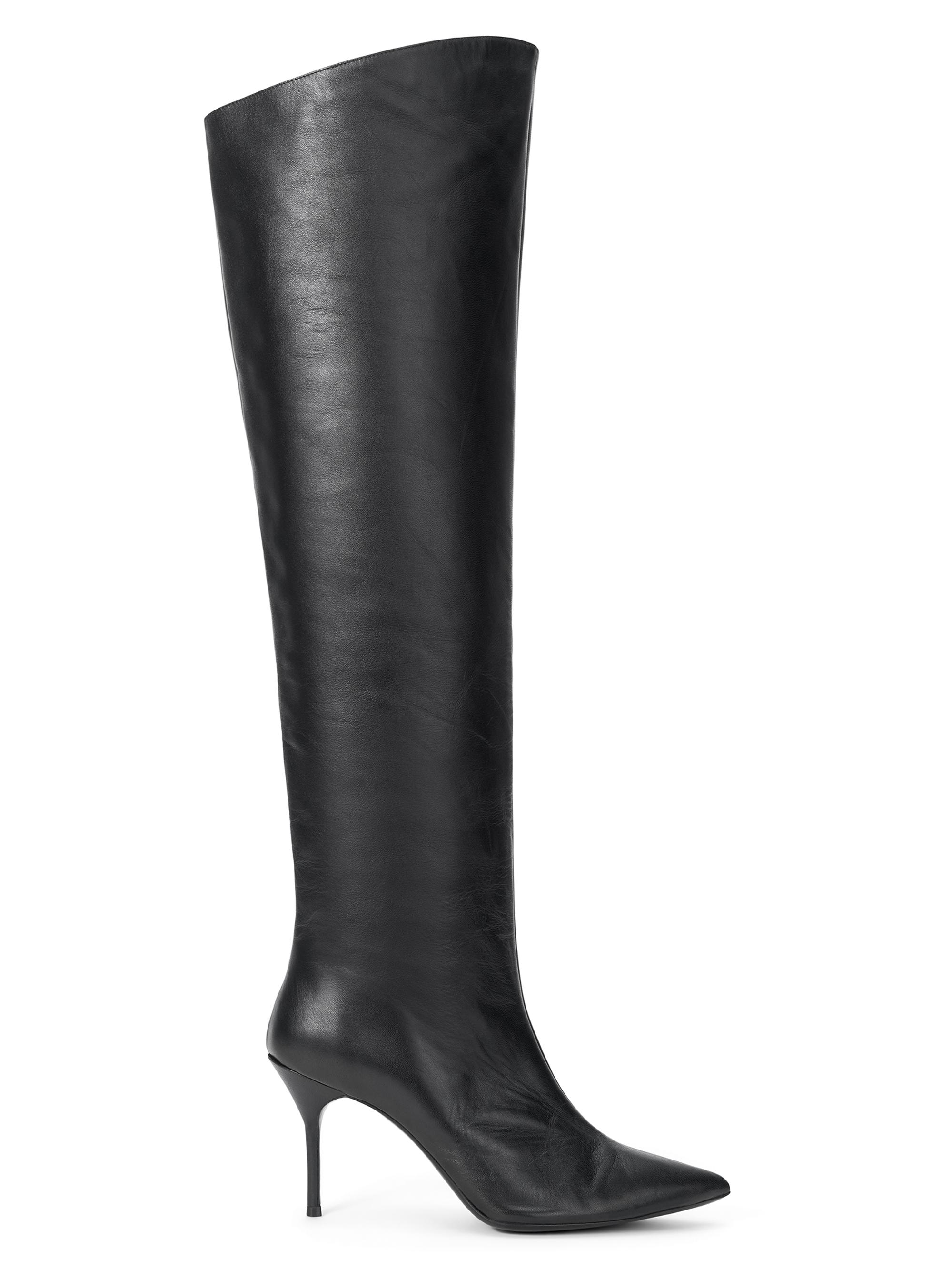 Staud Women's Sebastian 75MM Leather Over-The-Knee Boots - Black