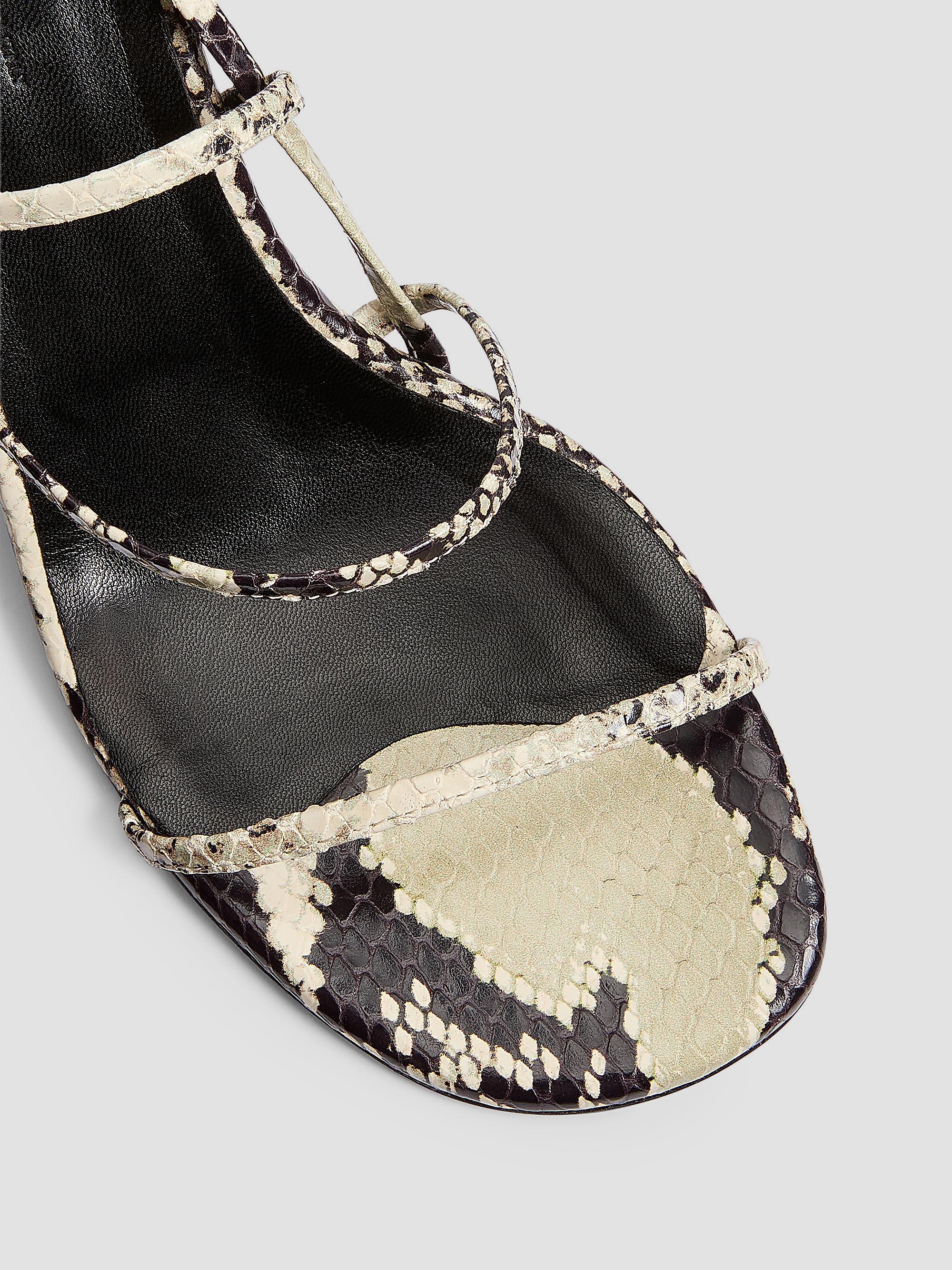 Khaite Loop 35MM Python-Print Leather Sandals | Saks Fifth Avenue