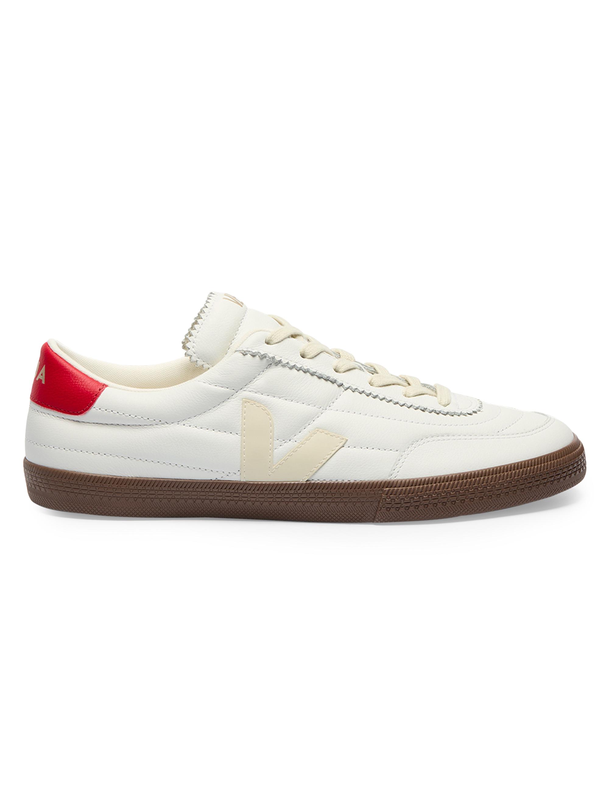Veja Women's Panenka Leather Low-Top Sneakers - White Red