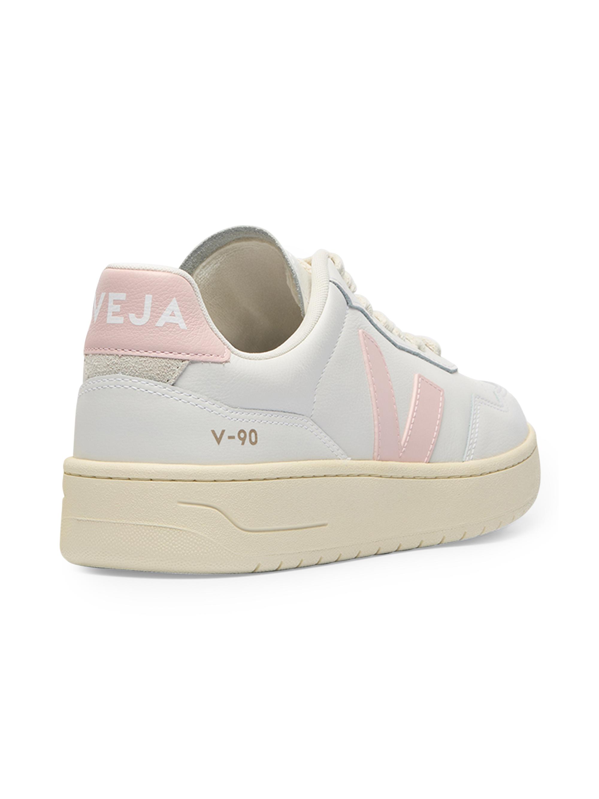 Veja V-90 Leather Low-Top Sneakers | Saks Fifth Avenue