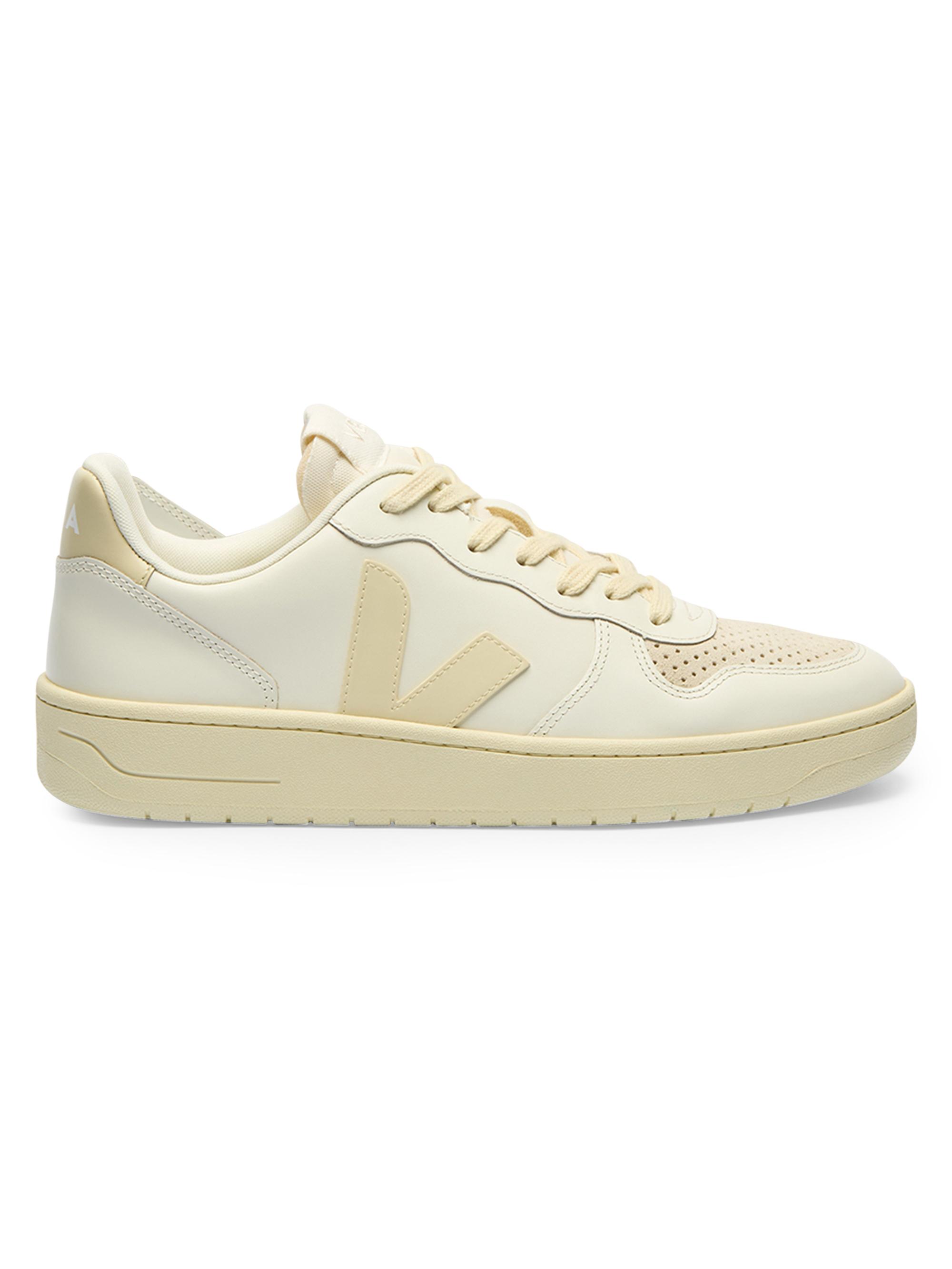 Veja Women's V-10 Leather Low-Top Sneakers - Cream