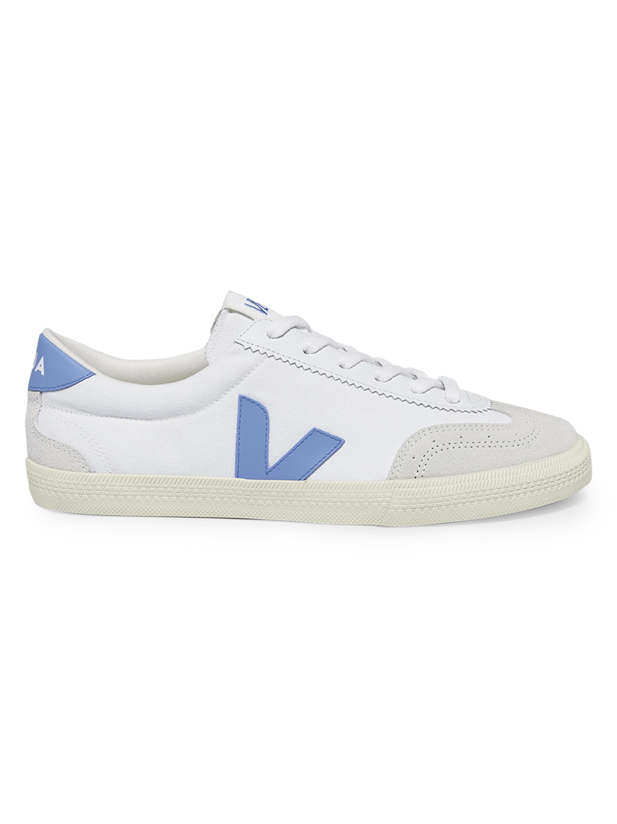 Veja Women's Volley Court Canvas Low-Top Sneakers - White Blue