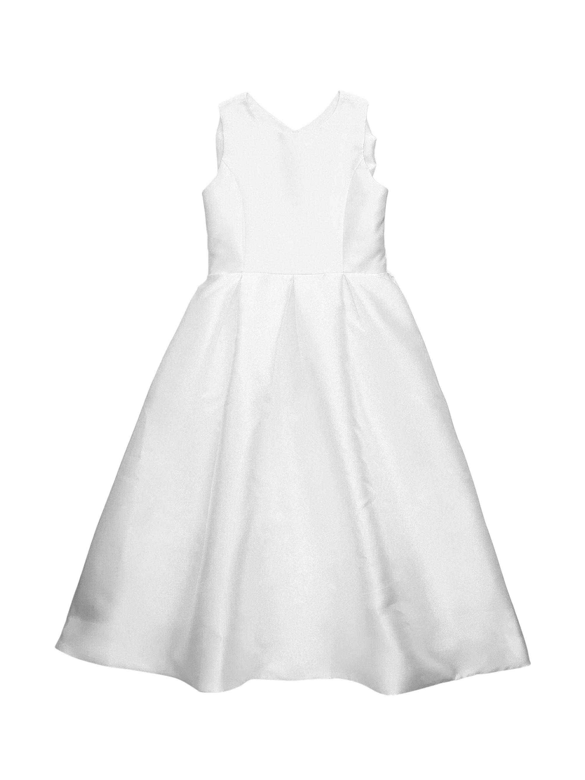 Zoe Little Girl's & Girl's Jackie Bow Dress - White