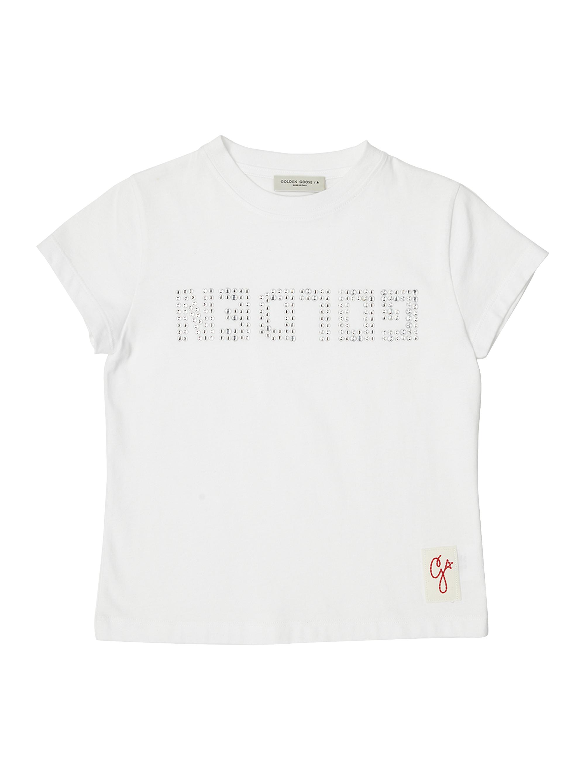 Golden Goose Little Girl's & Girl's Crystalized Logo T-Shirt - White