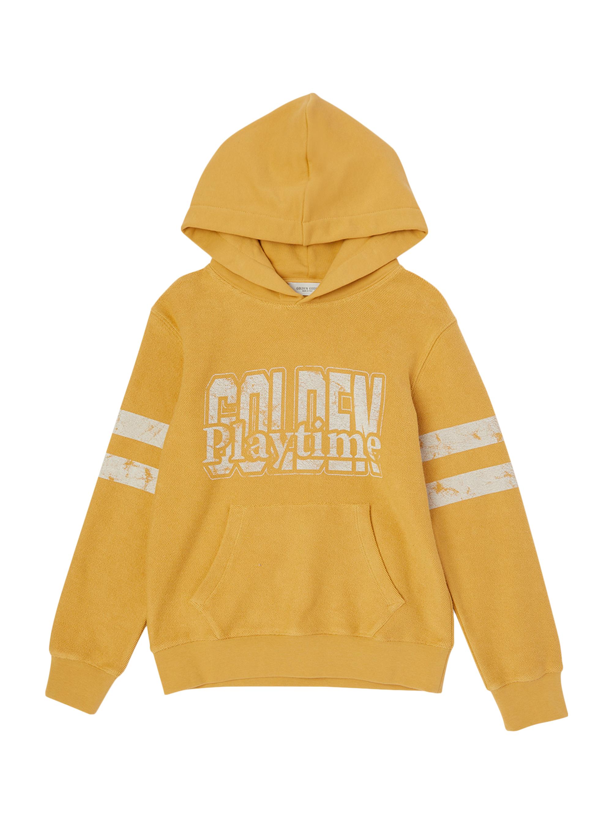 Golden Goose Little Kid's & Kid's Journey "Golden Playtime" Cotton-Blend Hoodie - Yellow