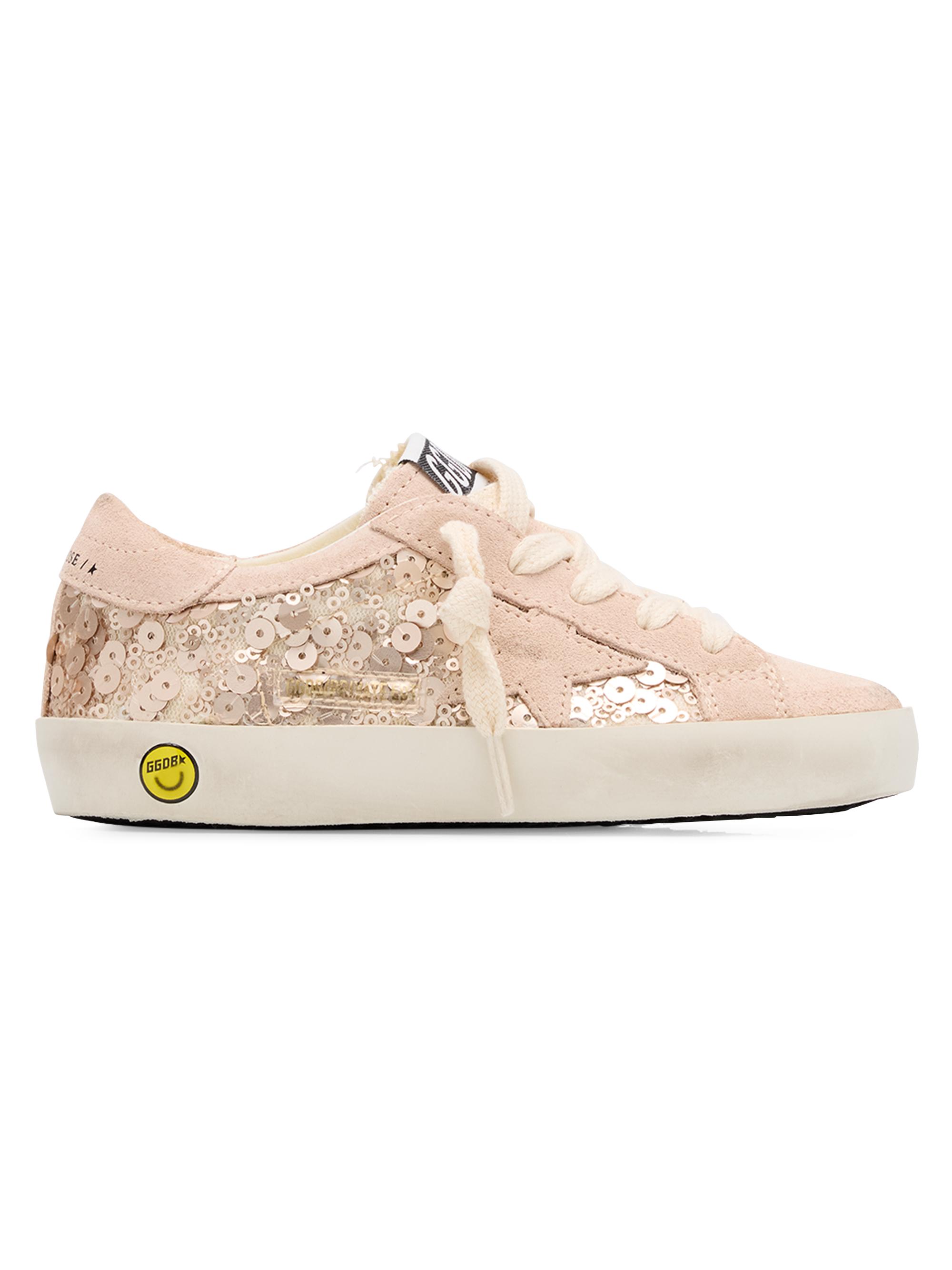 Golden Goose Girl's Super Star Sequined Low Top Sneakers 1.5 (Child)