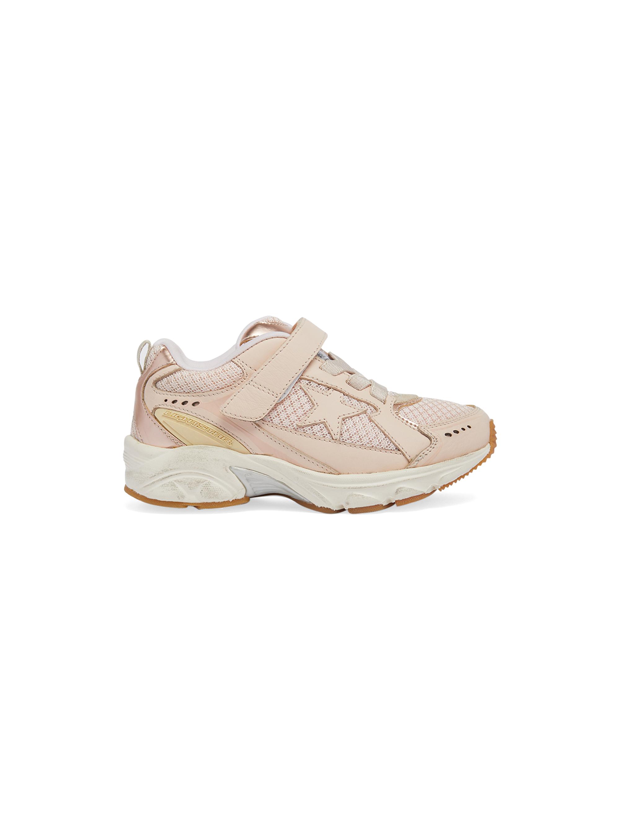 Golden Goose Girl's Lightstar Leather & Mesh Sneakers - Pink 1.5 (Child)
