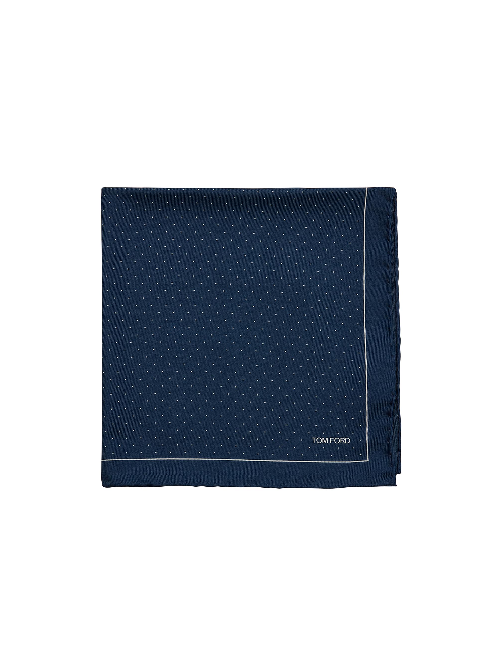 TOM FORD Men's Silk Pocket Square - Blue