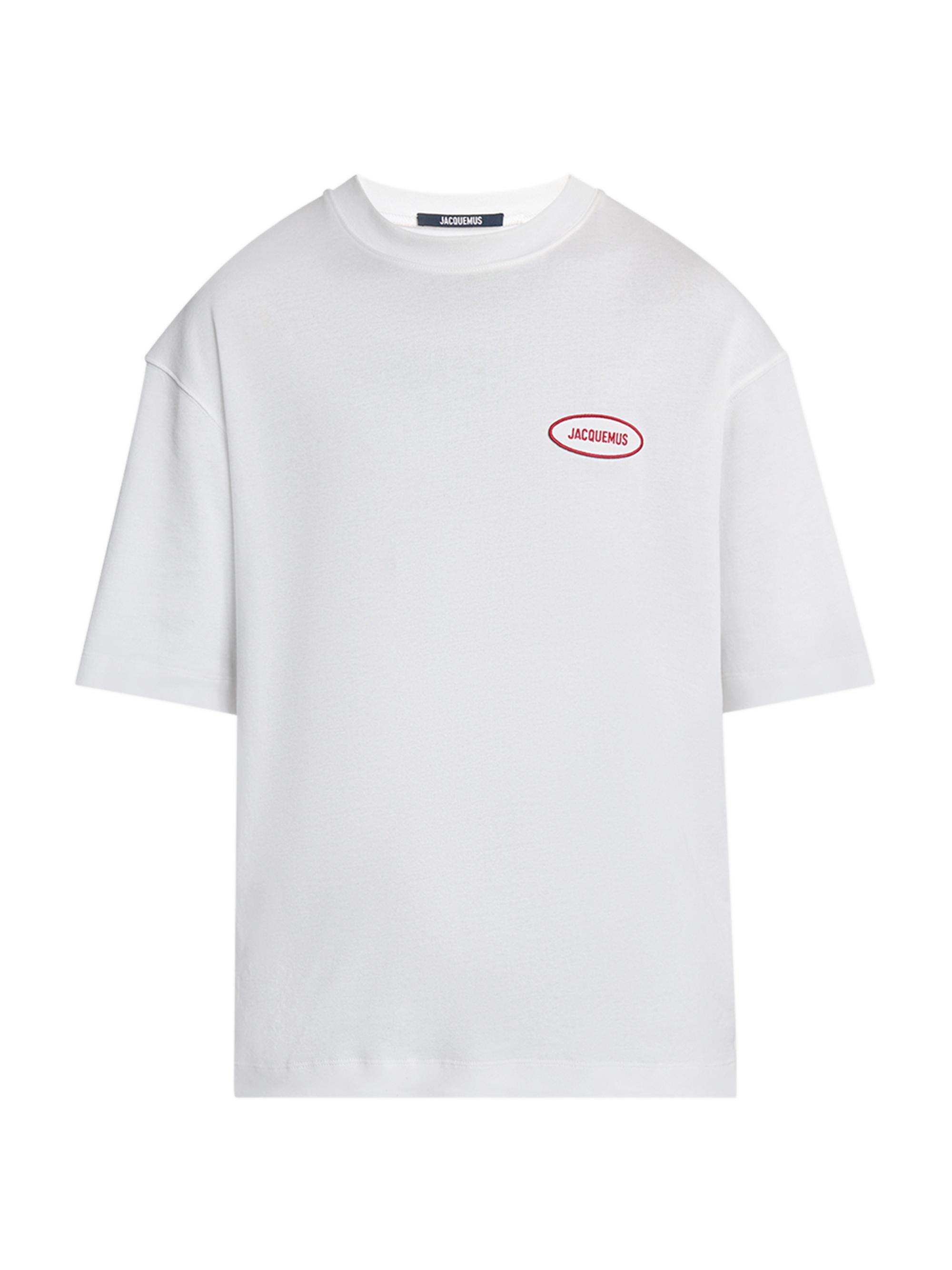 Jacquemus Men's Stazione Logo-Patch T-Shirt - White