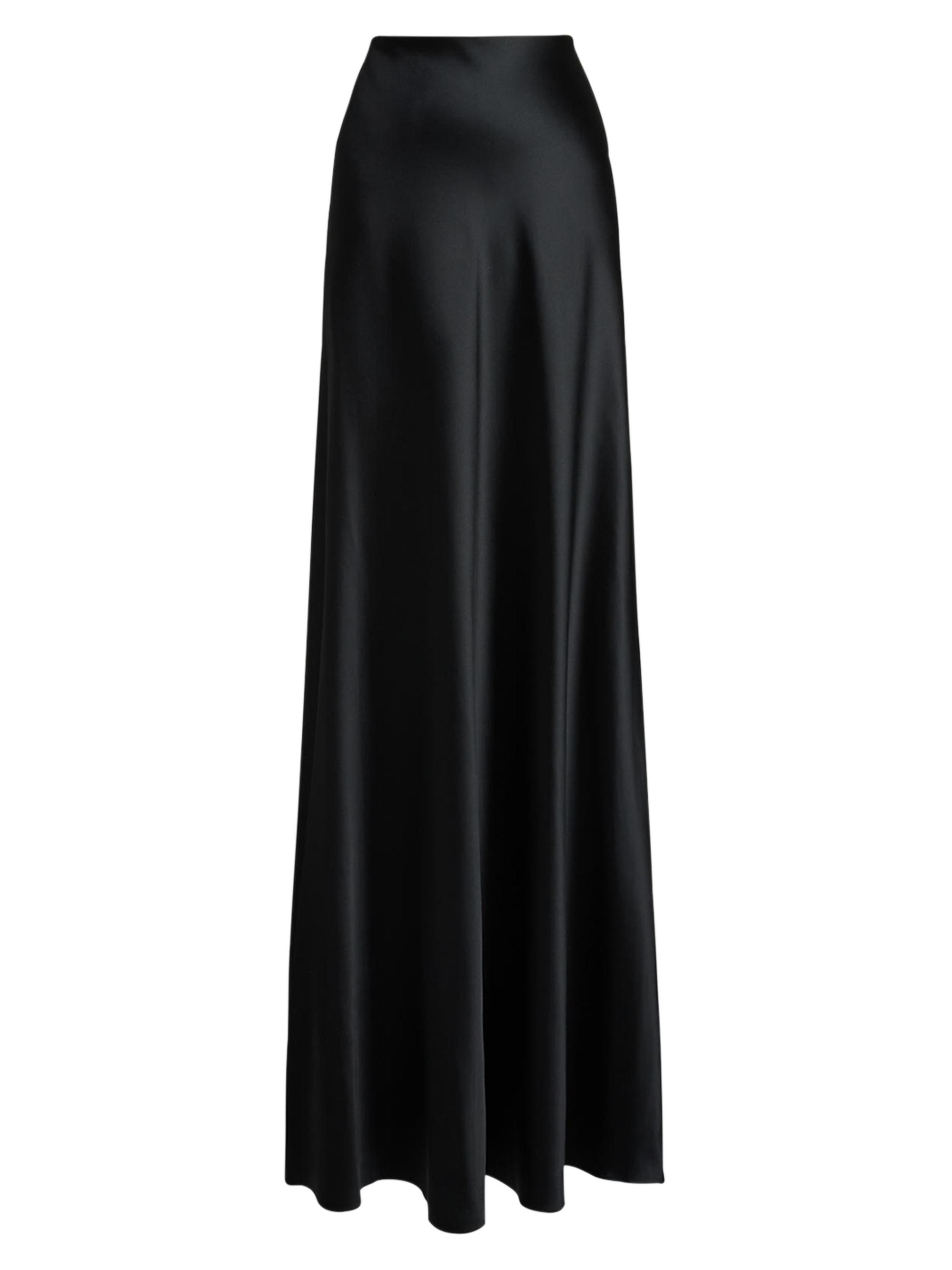 Ralph Lauren Collection Women's Masina Stretch Satin Maxi Skirt - Black