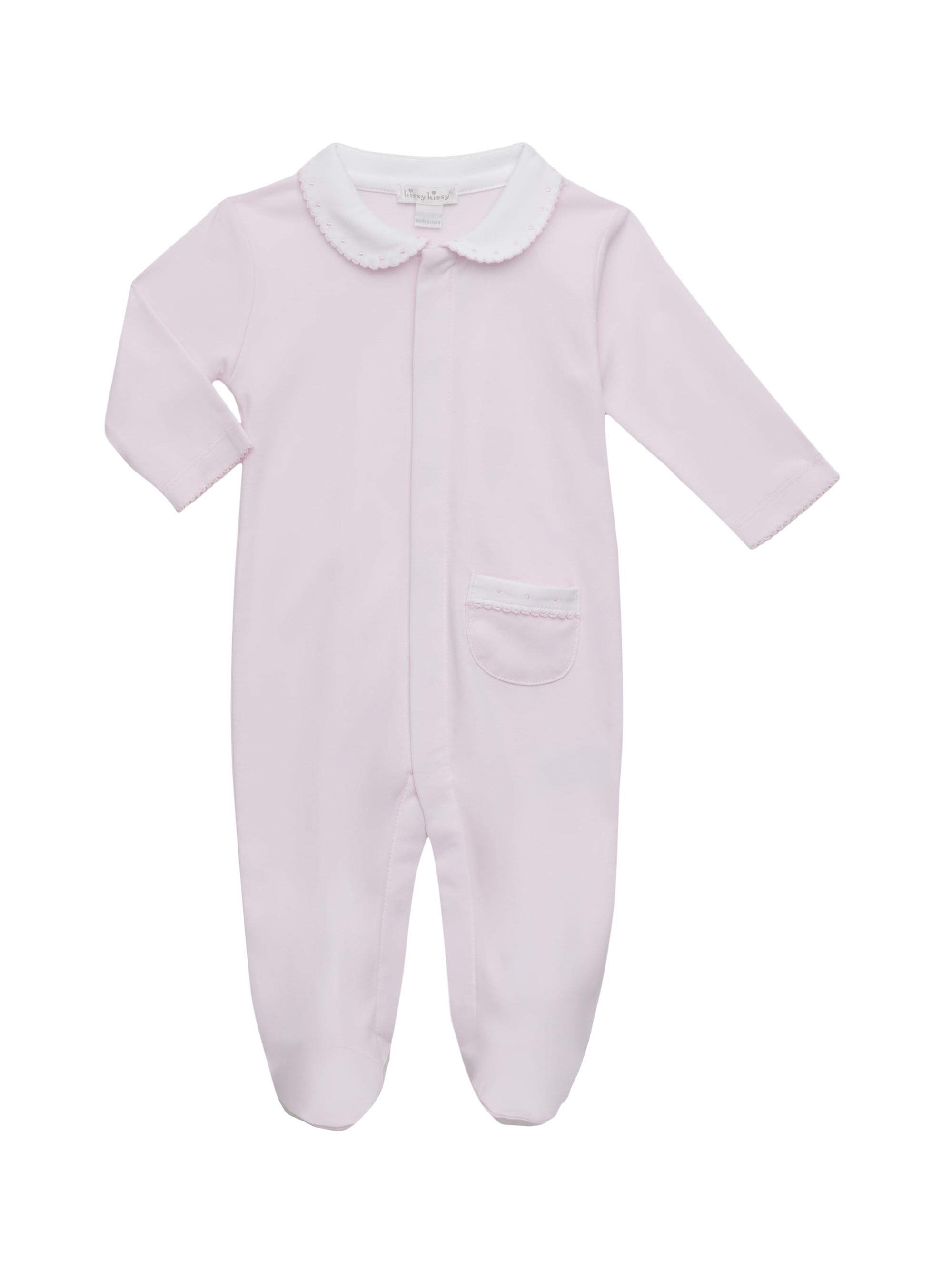 Kissy Kissy Baby's New Beginnings Kissy Cotton Footie - Pink 6 Months | Thumbnail 3
