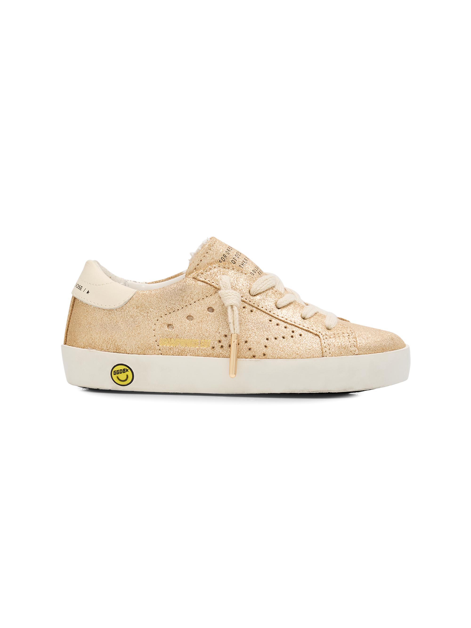 Golden Goose Baby's & Little Girl's Super Star Metallic Leather Low Top Sneakers - Beige 8 (Toddler)