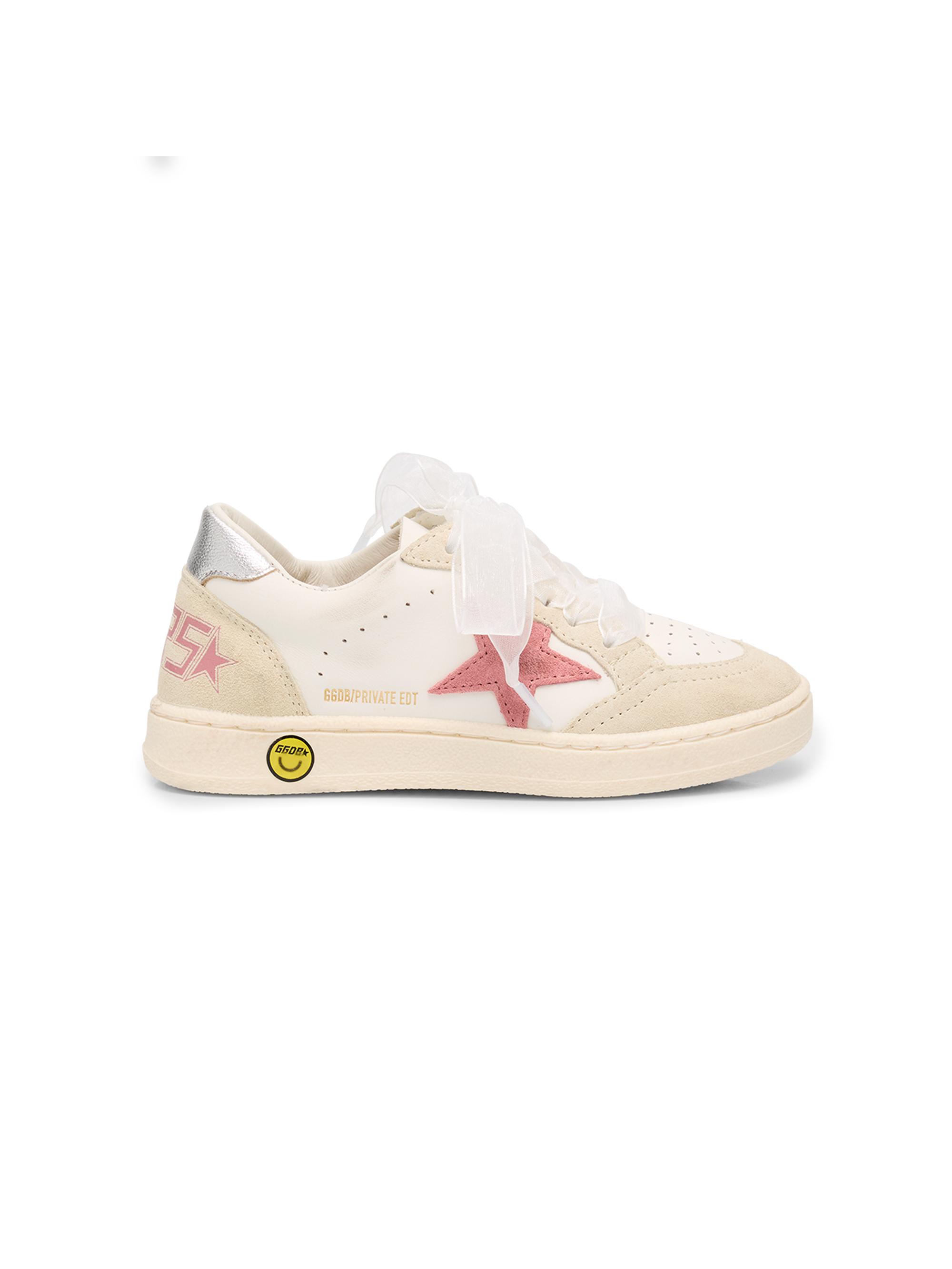 Golden Goose Baby Girl's & Little Girl's Ballstar Suede Low-Top Sneakers - White 9 (Toddler)