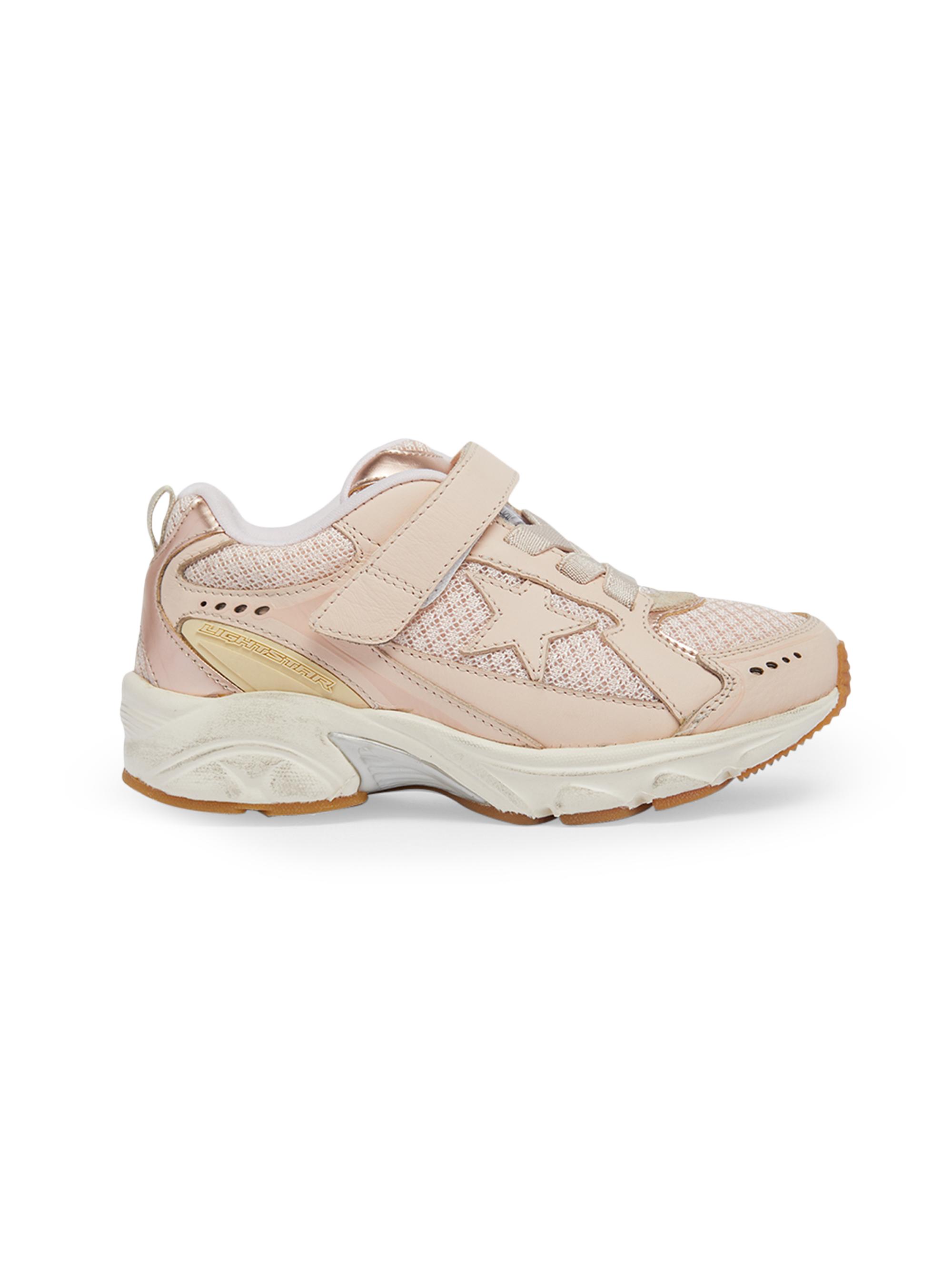 Golden Goose Baby Girl's & Little Girl's Lightstar Mixed Leather Runner Sneakers - Pink 9 (Toddler)