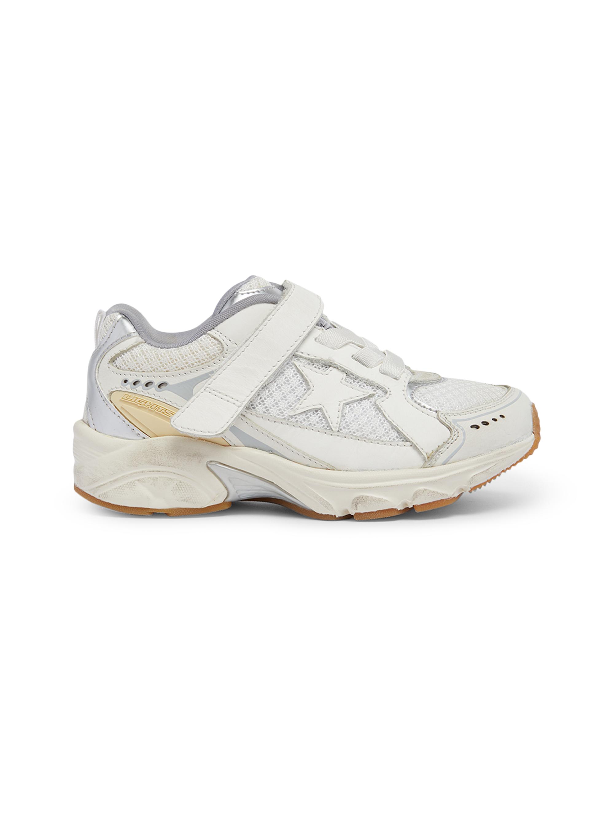 Golden Goose Baby Girl's & Little Girl's Lightstar Leather & Mesh Sneakers - White 10 (Toddler)