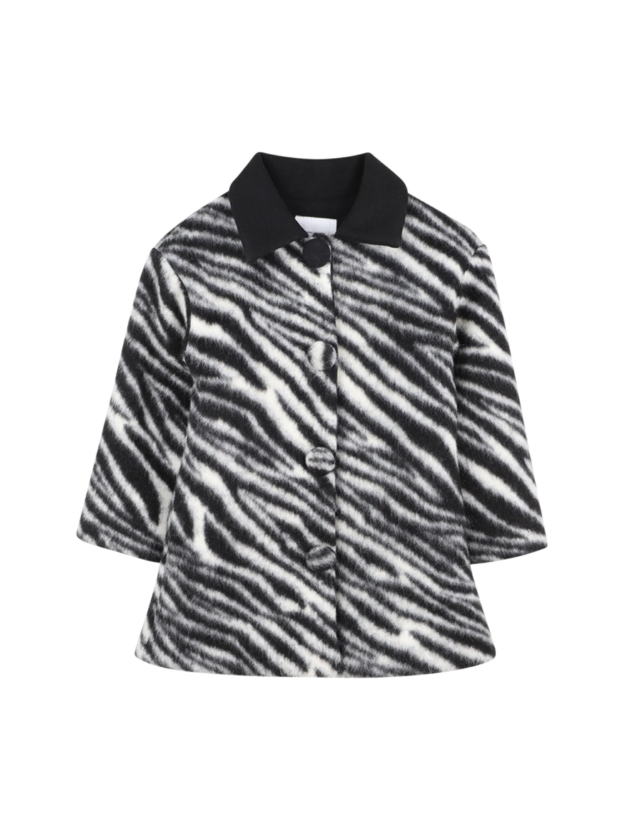 Little Girl's Zebra Faux-Fur Coat