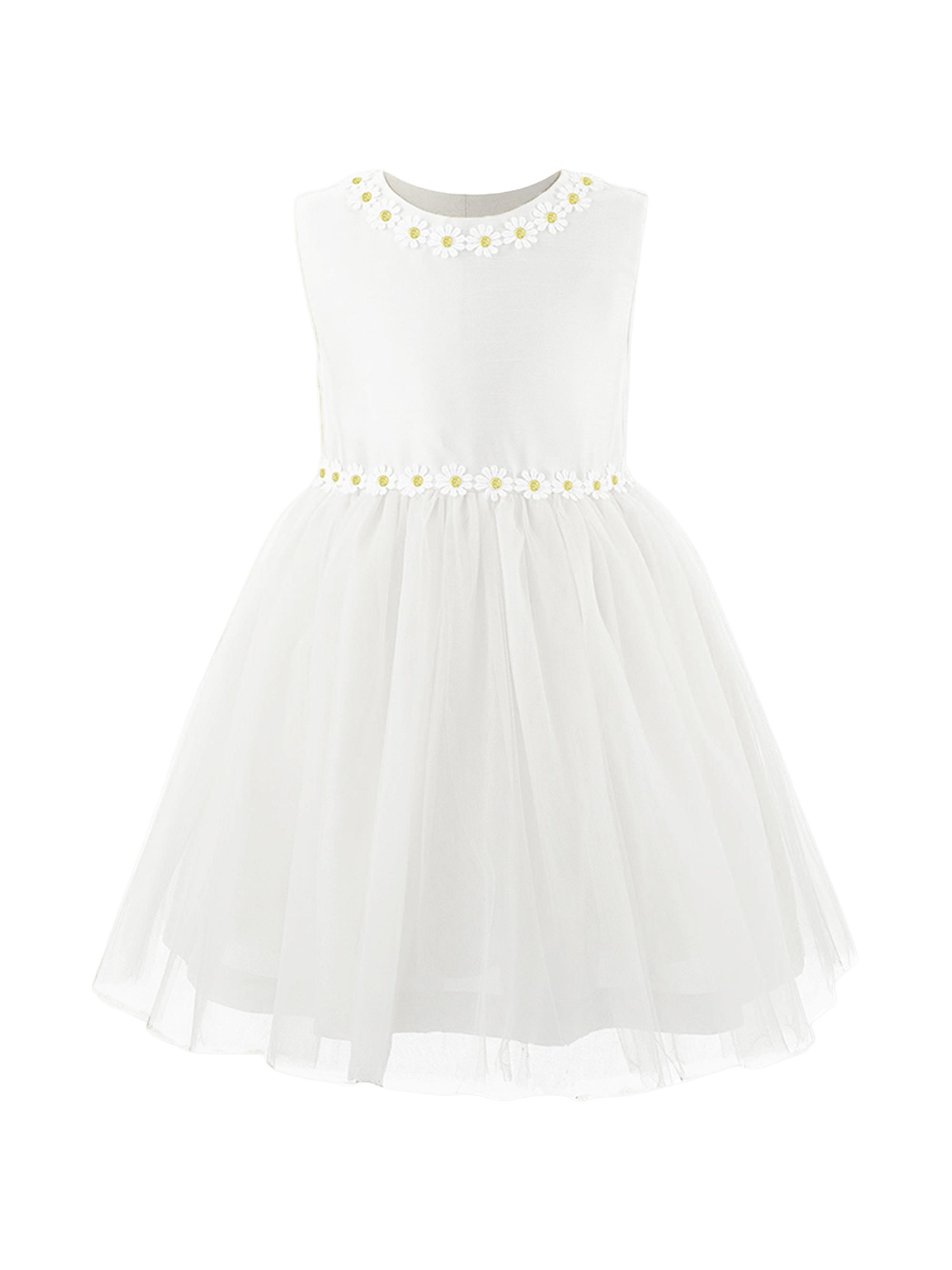 Rachel Riley Little Girl's & Girl's Daisy Tulle Dress - White