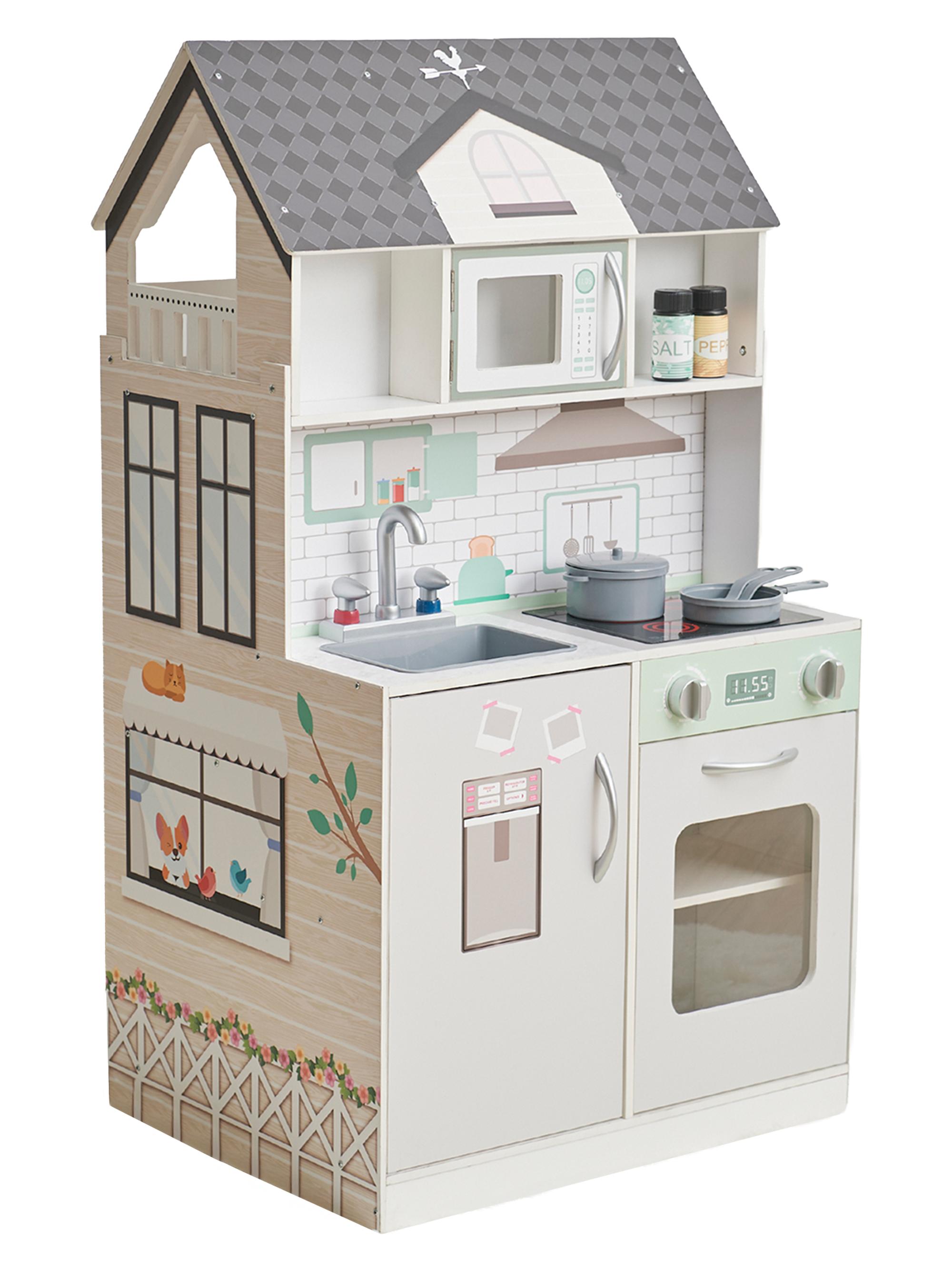 Teamson Kid's 2-in-1 Dollhouse And Play Kitchen - Women's Home