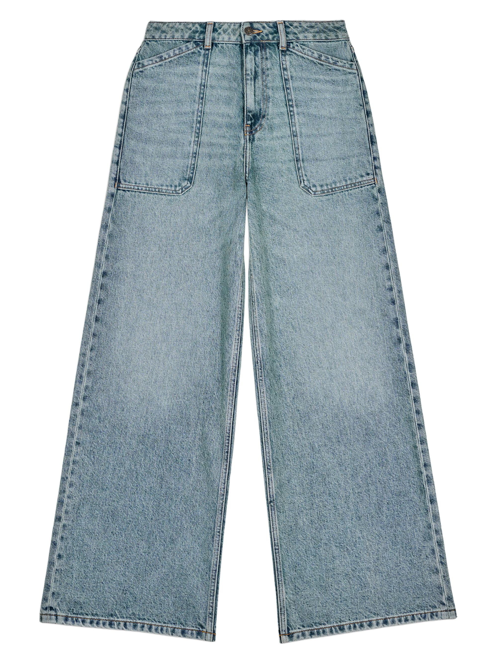 ba & sh Women's Mellou High-Rise Wide-Leg Jeans - Blue