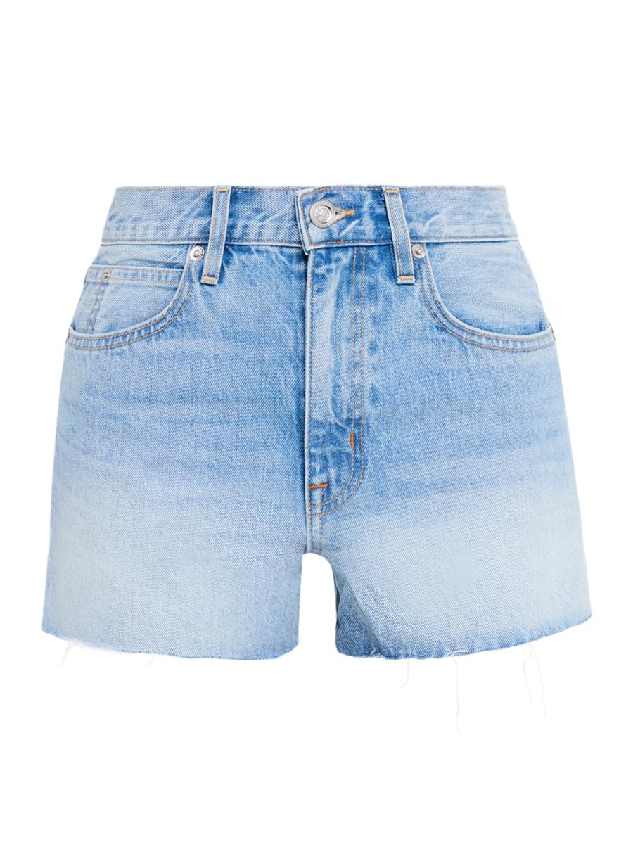 Slvrlake Women's Farrah Denim Mid-rise Cut-off Shorts In Blue