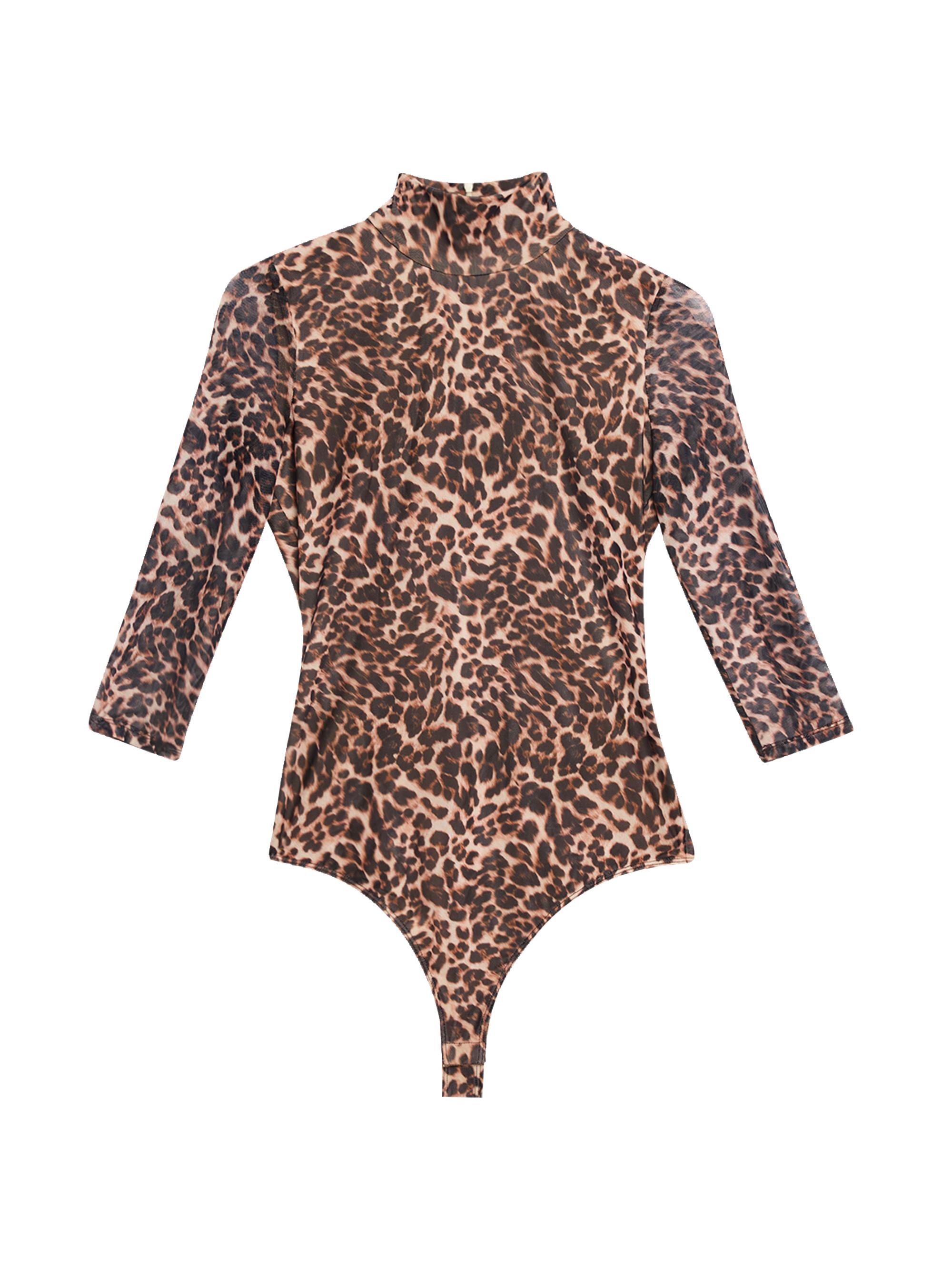Generation Love Women's Milo Leopard-Print Mesh Bodysuit - Leopard