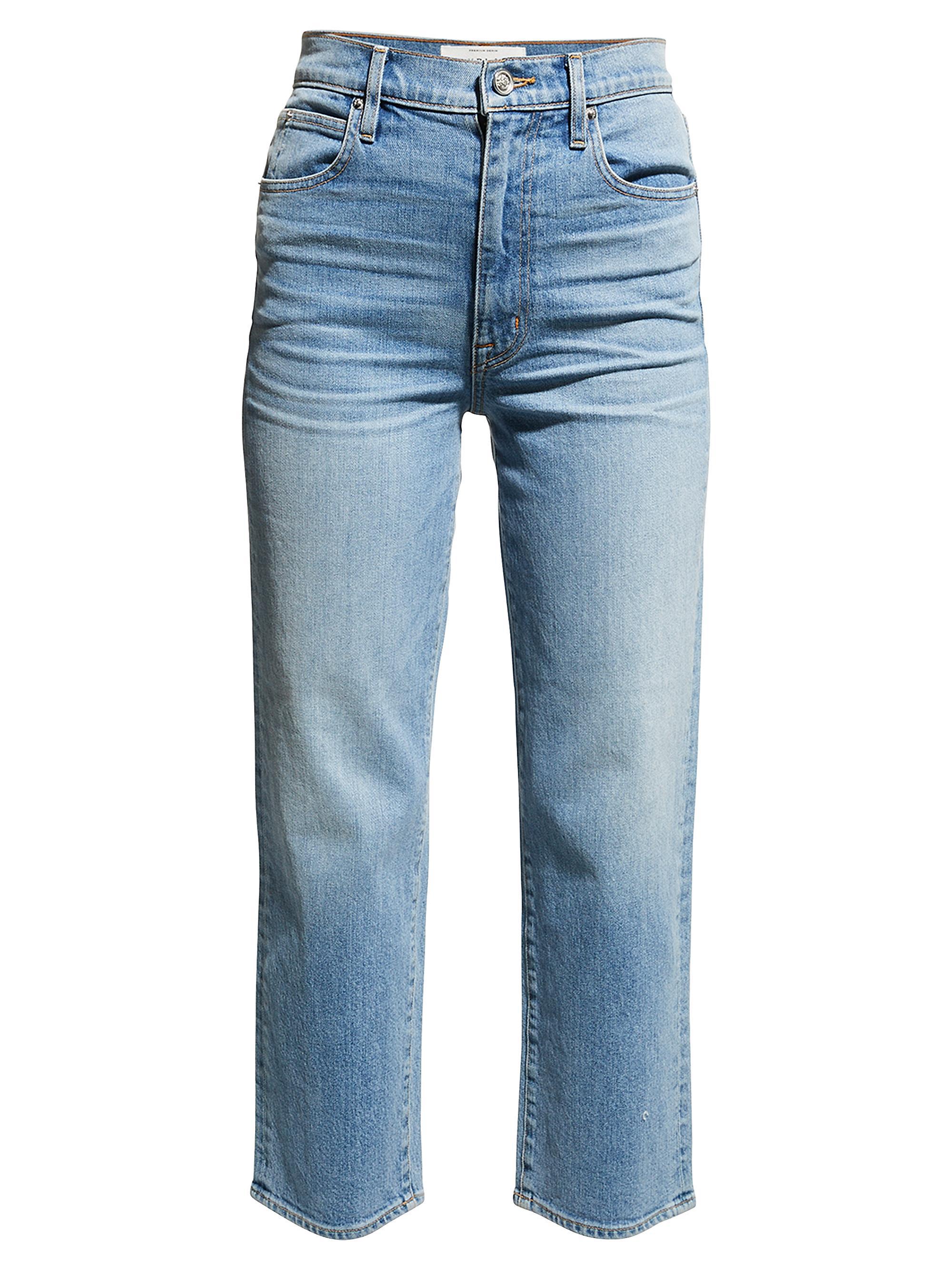 SLVRLAKE Women's London Cropped Straight Jeans - Blue