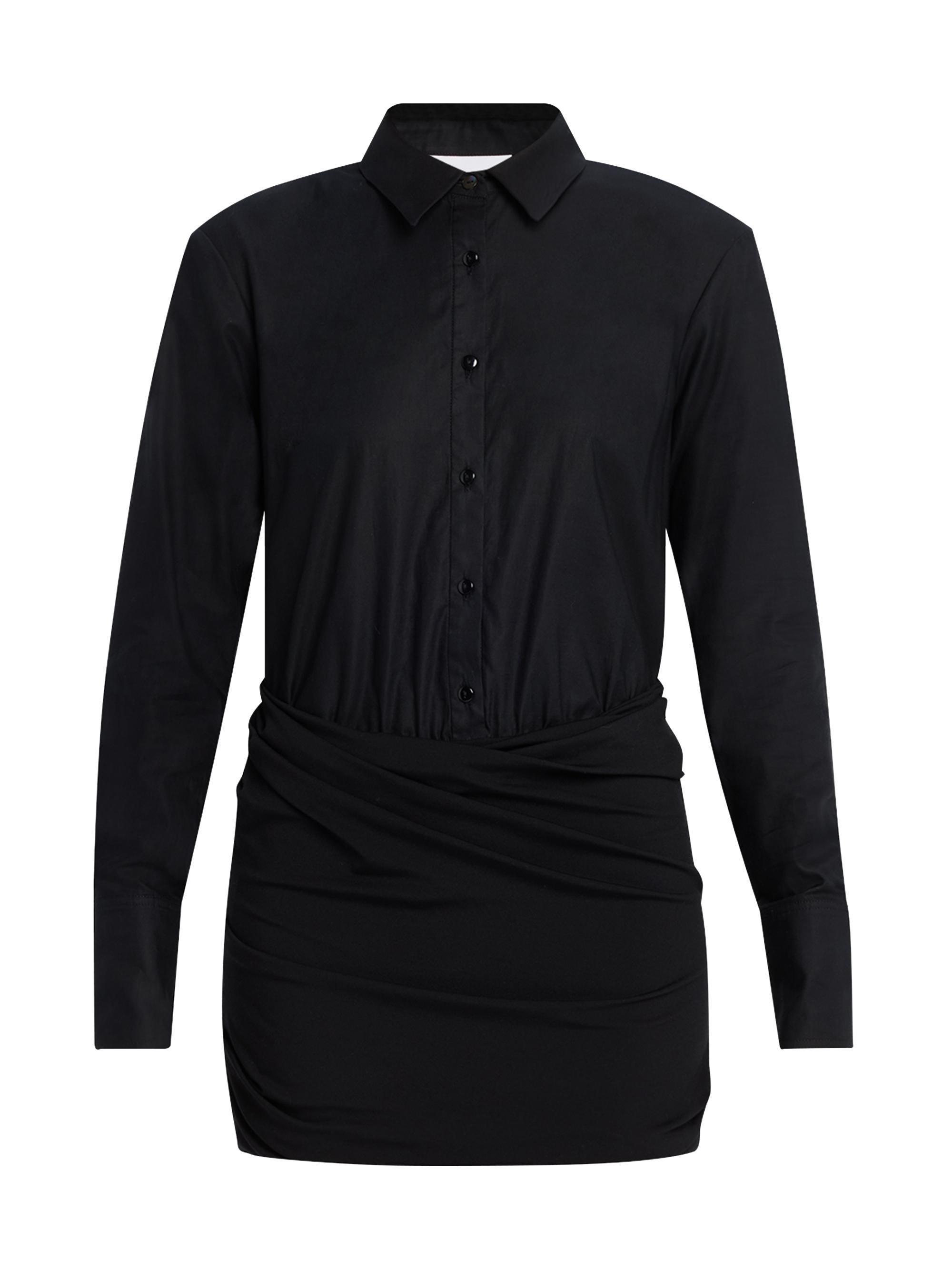 Significant Other Women's Ariya Draped Mini Shirtdress - Black