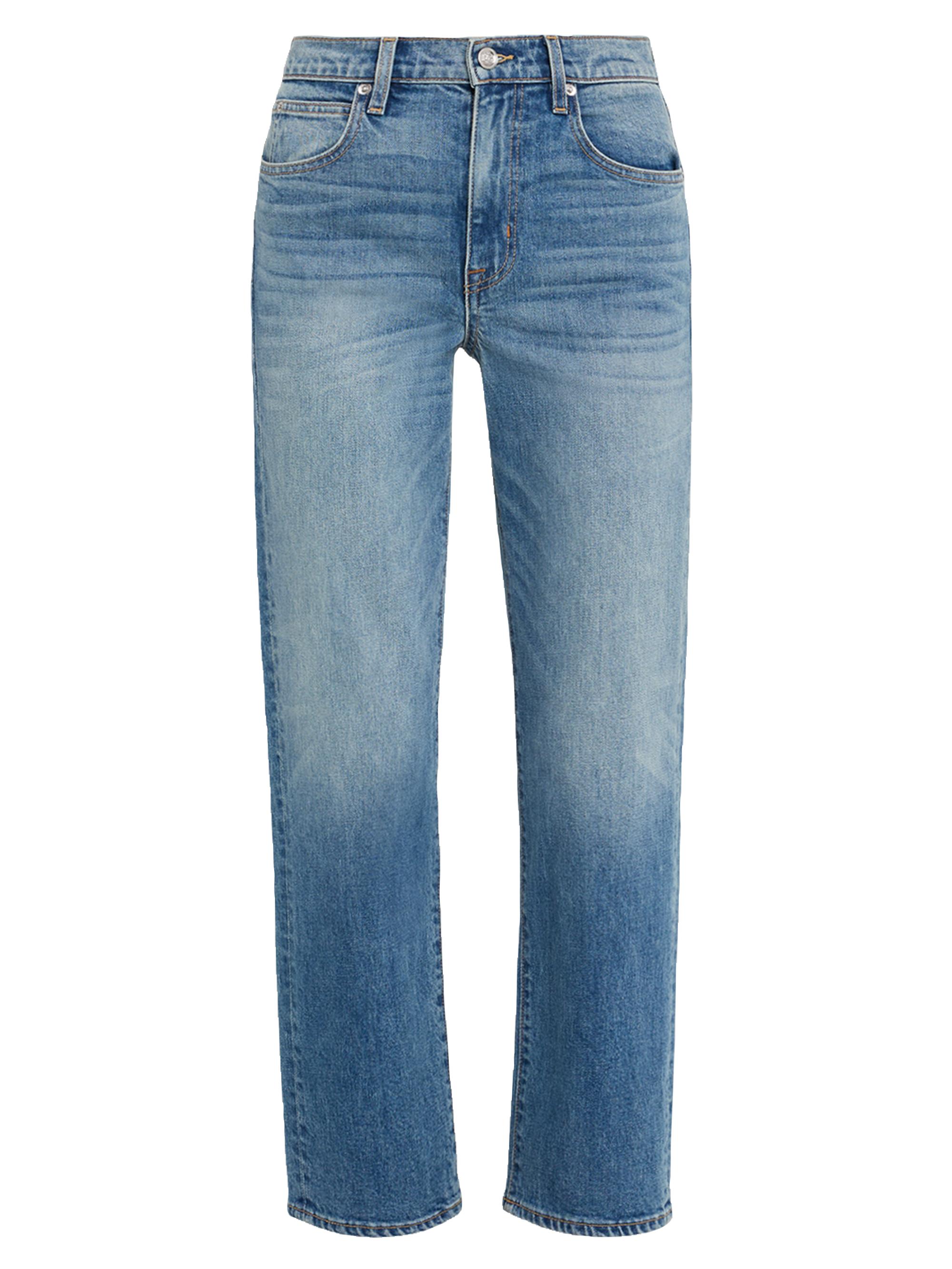 SLVRLAKE Women's Sophie Mid-Rise Straight-Leg Jeans - Blue