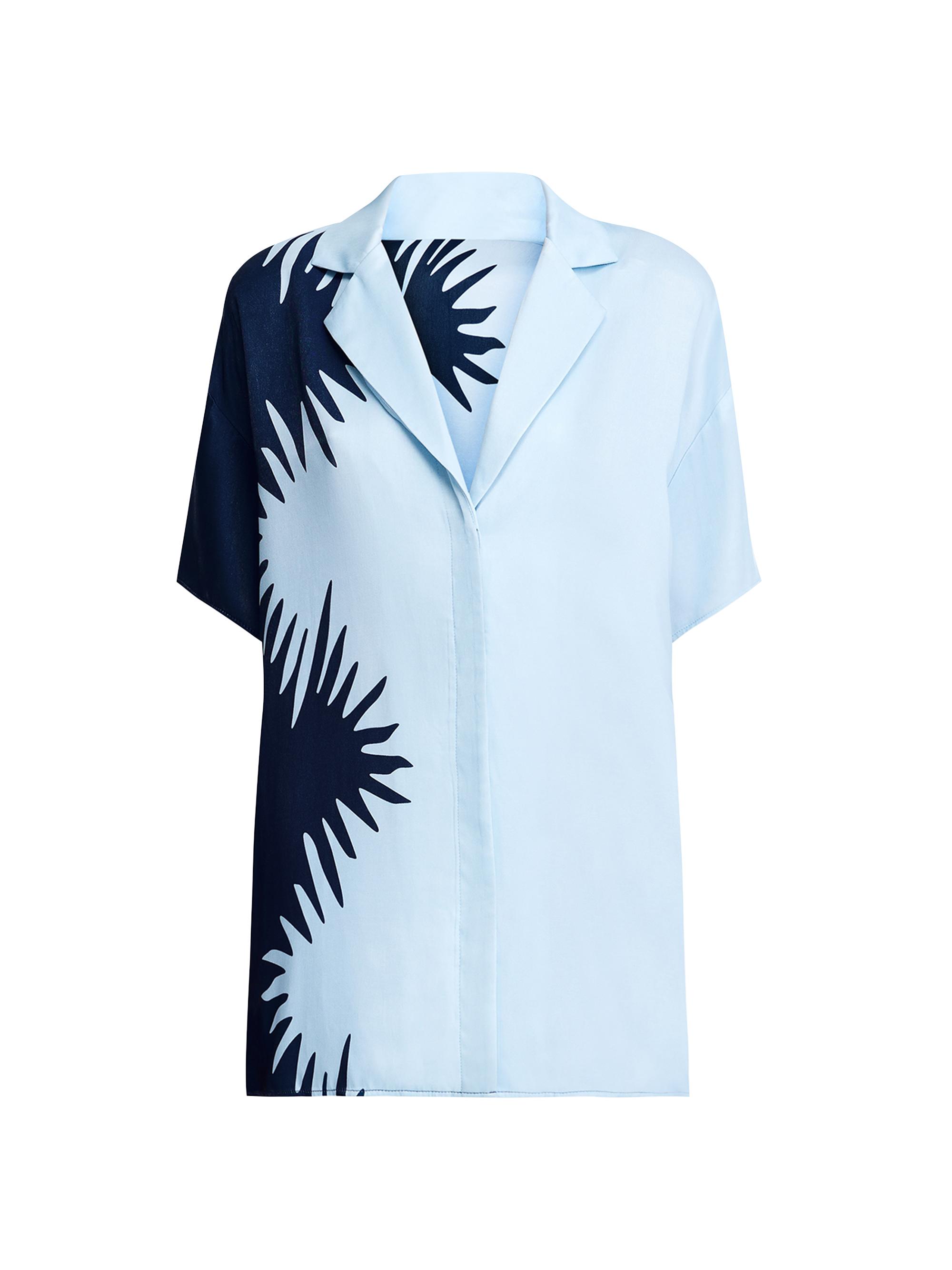 Significant Other Women's Flossie Printed Short-Sleeve Shirt - Blue