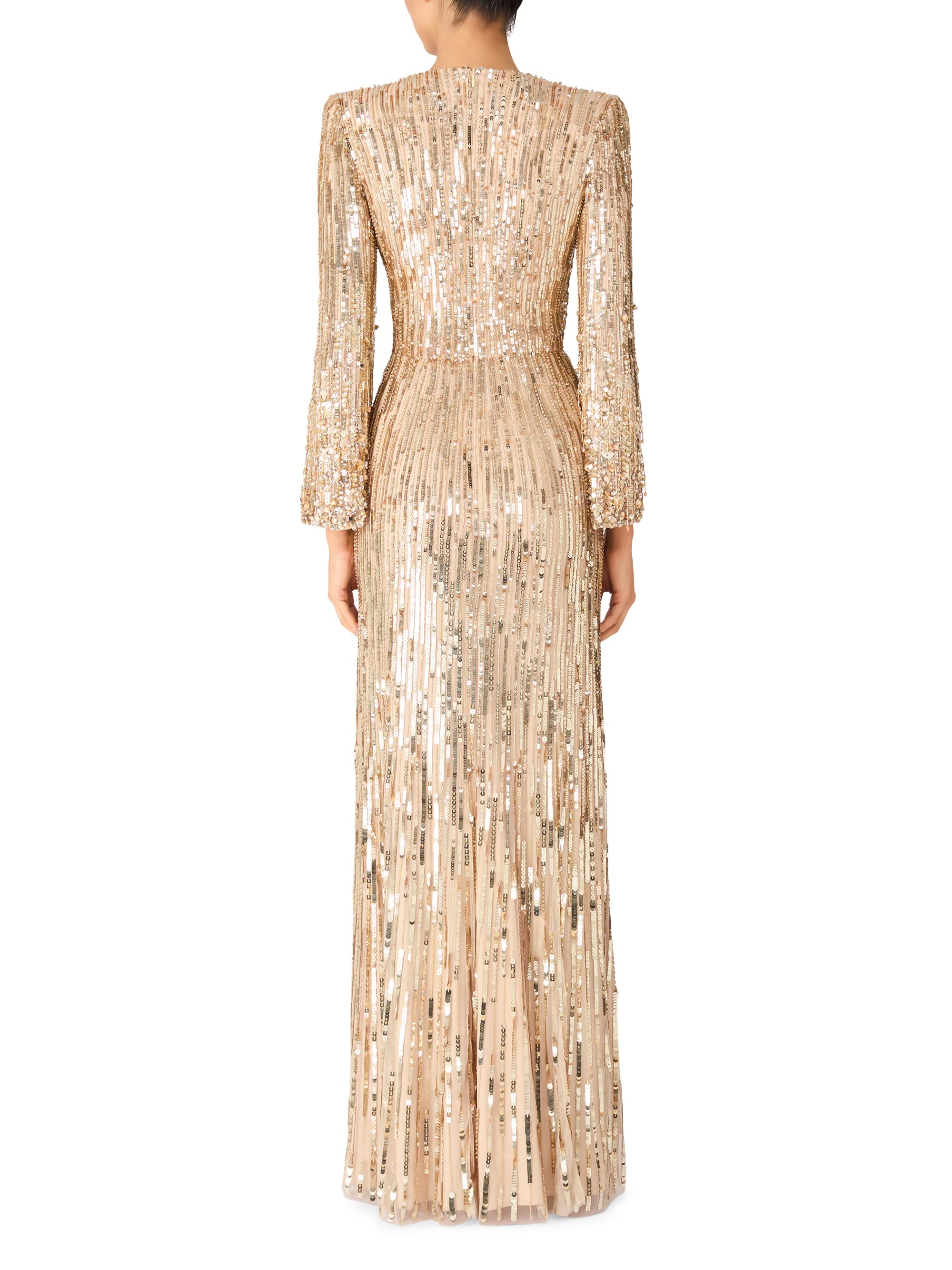 Jenny Packham Cosmos Sequin-Embellished Draped Gown | Saks Fifth Avenue
