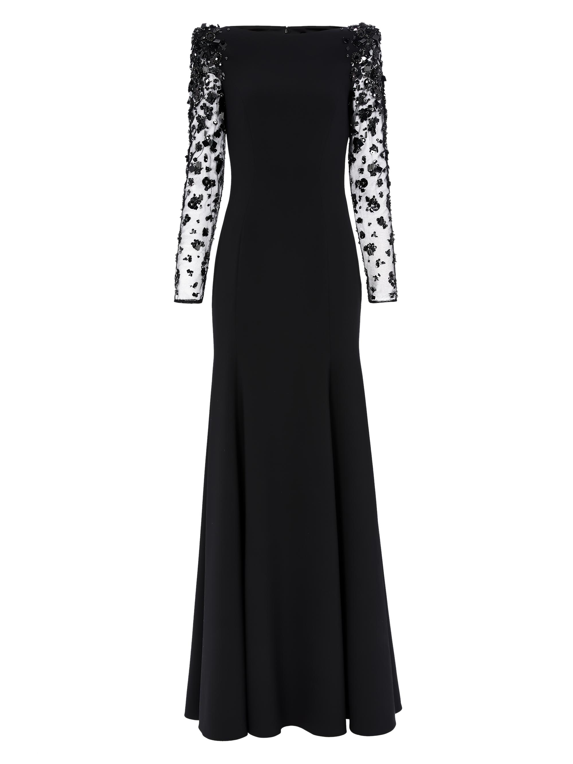 Jenny Packham Women's Sylvia Embellished Off-the-Shoulder Gown - Liquorice