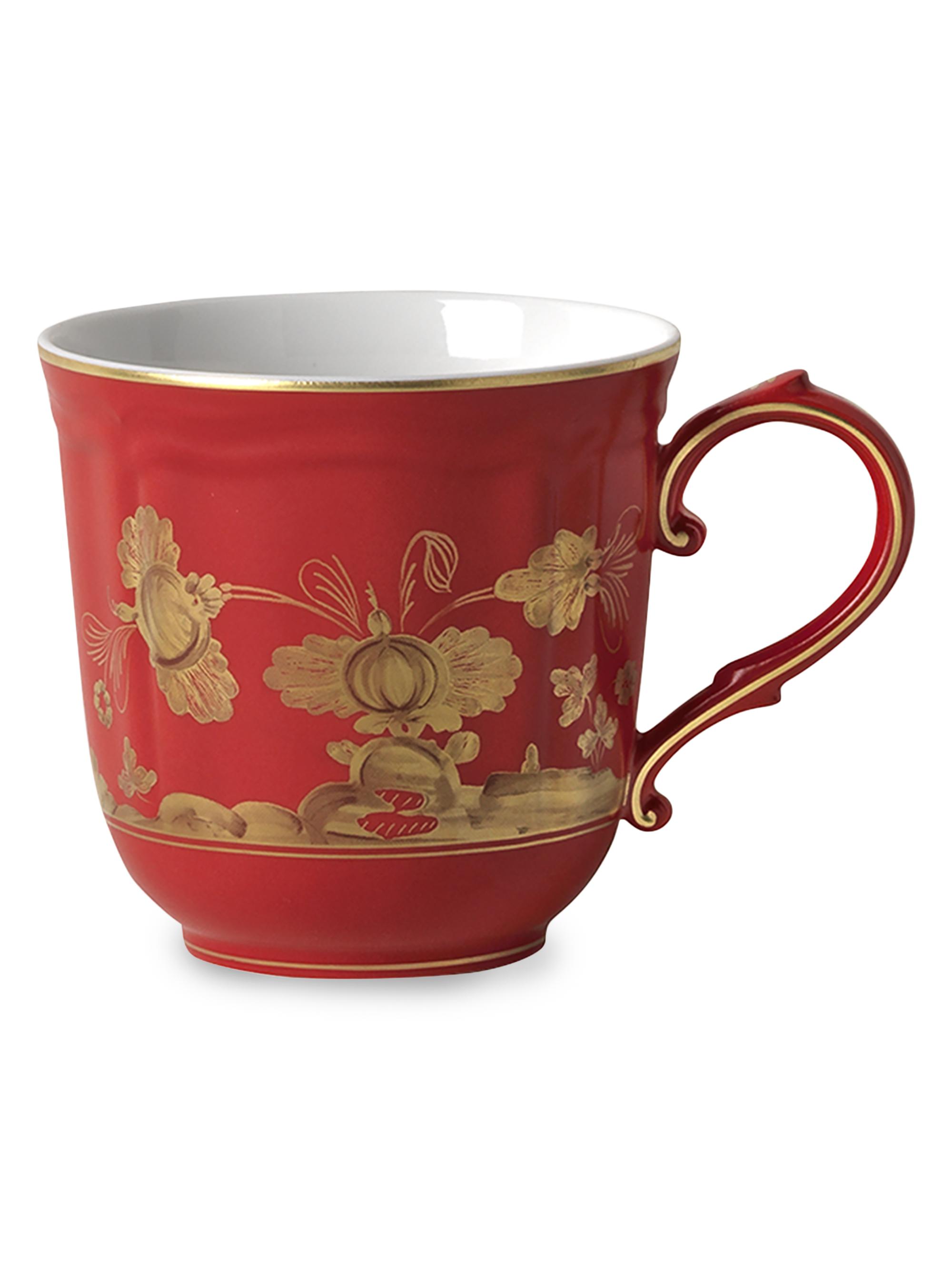 Ginori 1735 Oriente Italiano Rubrum Mug - Red Gold