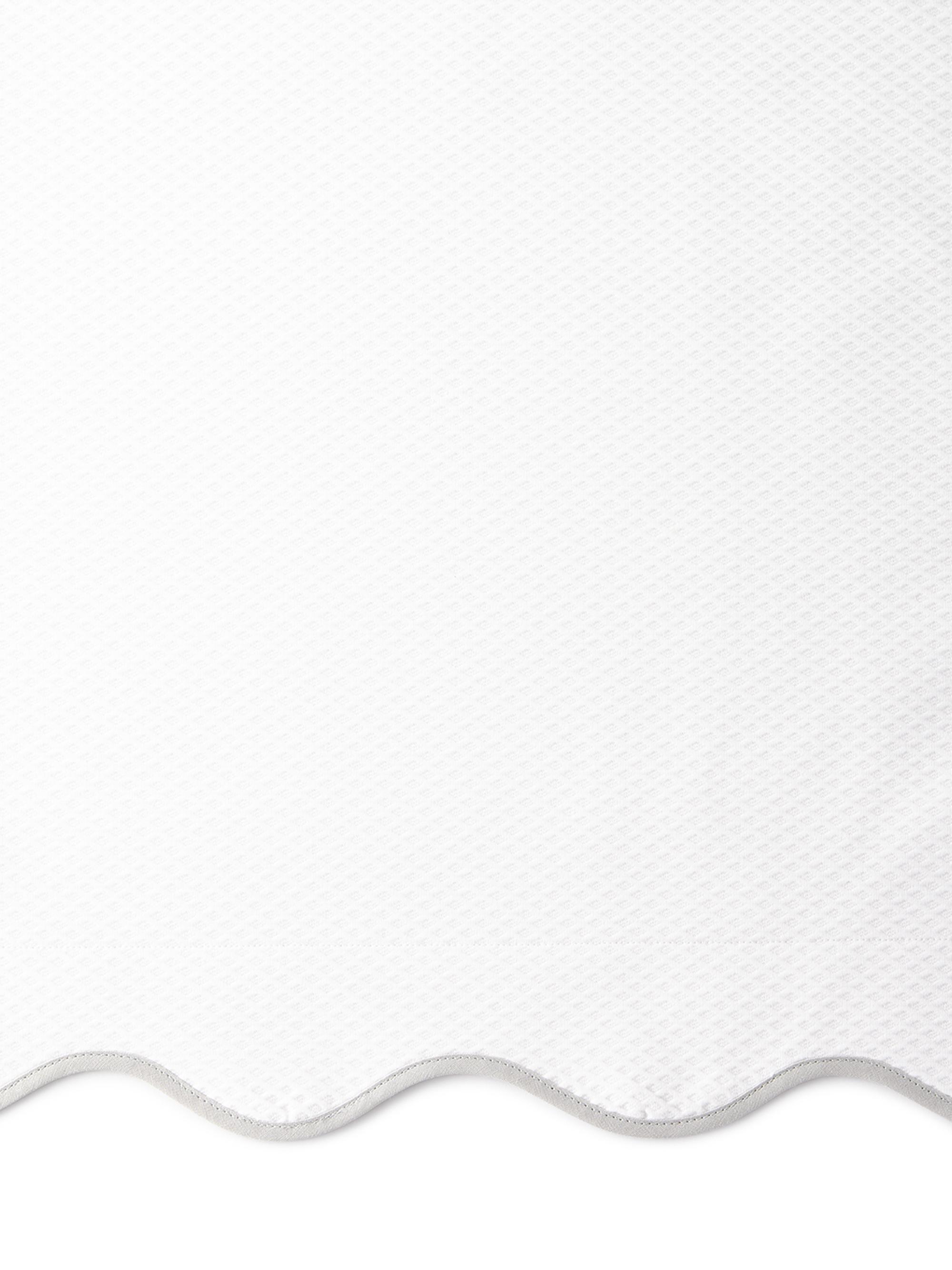 Matouk Lanai Pique Standard Sham - Silver Standard