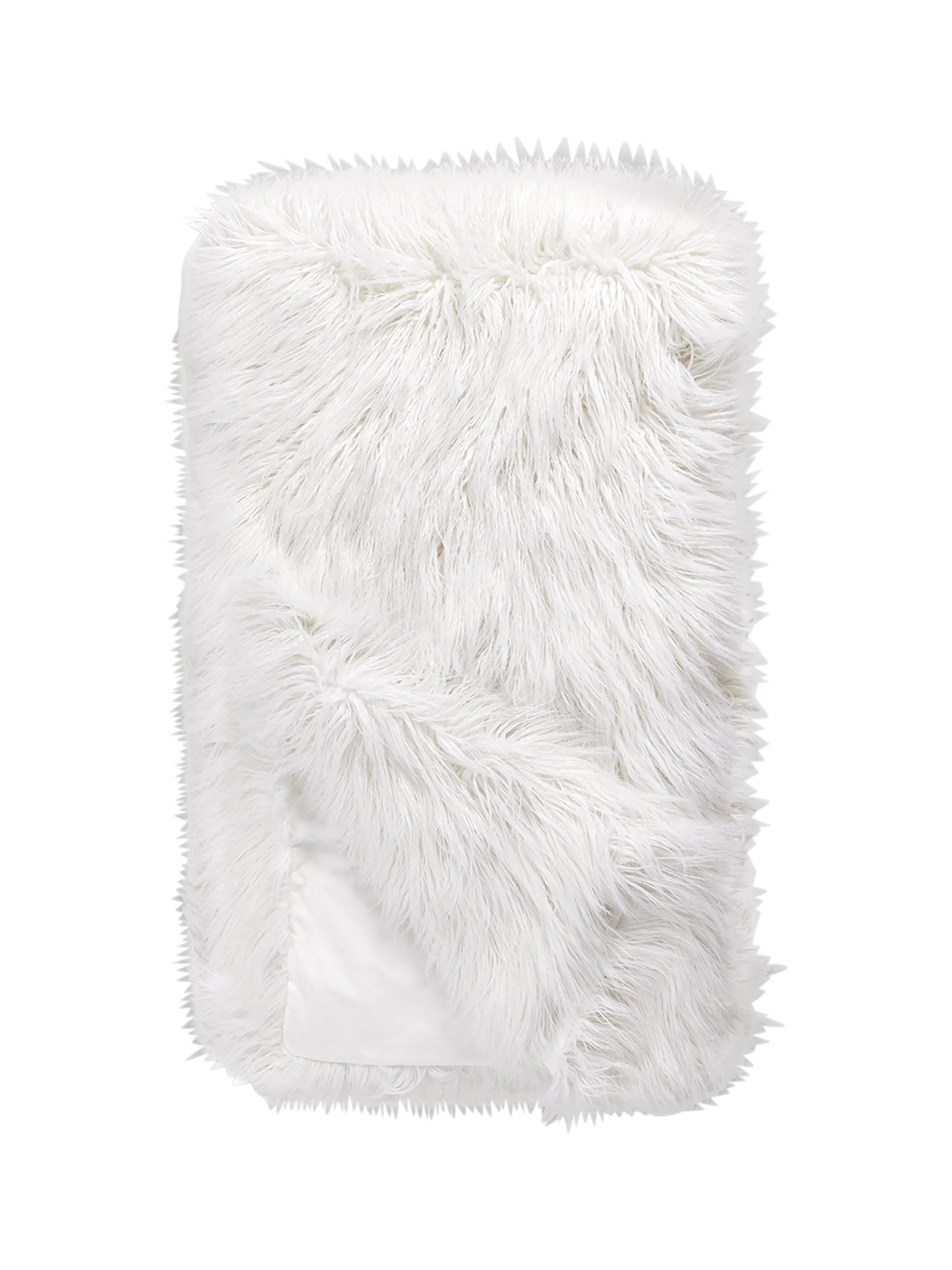 Donna Salyers Signature Series Faux Fur Throw Blanket - White
