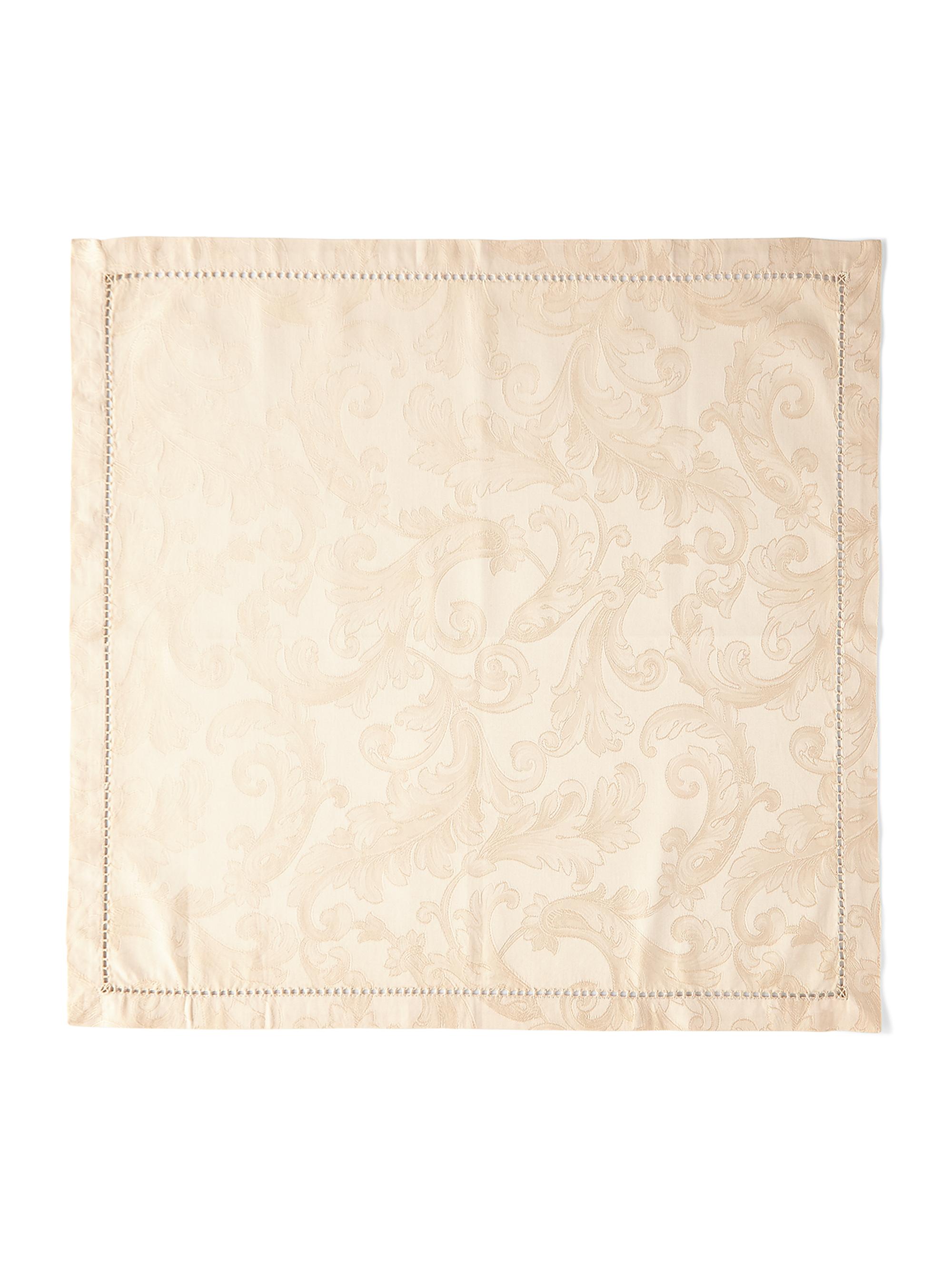 Sferra Acanthus Jacquard 4-Piece Napkin Set - Antique White