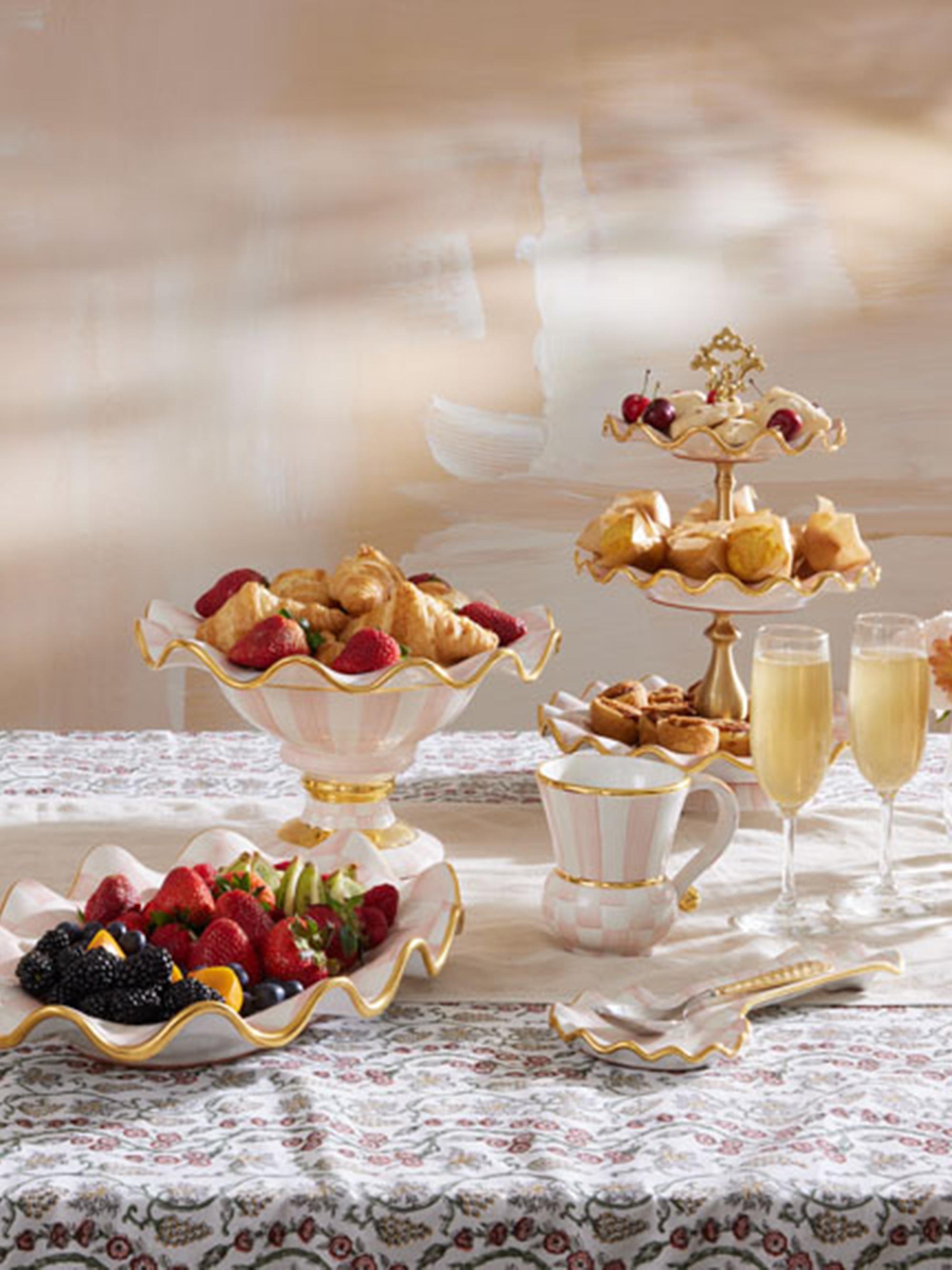 MacKenzie-Childs Rosy Check Ceramic Mug | Saks Fifth Avenue